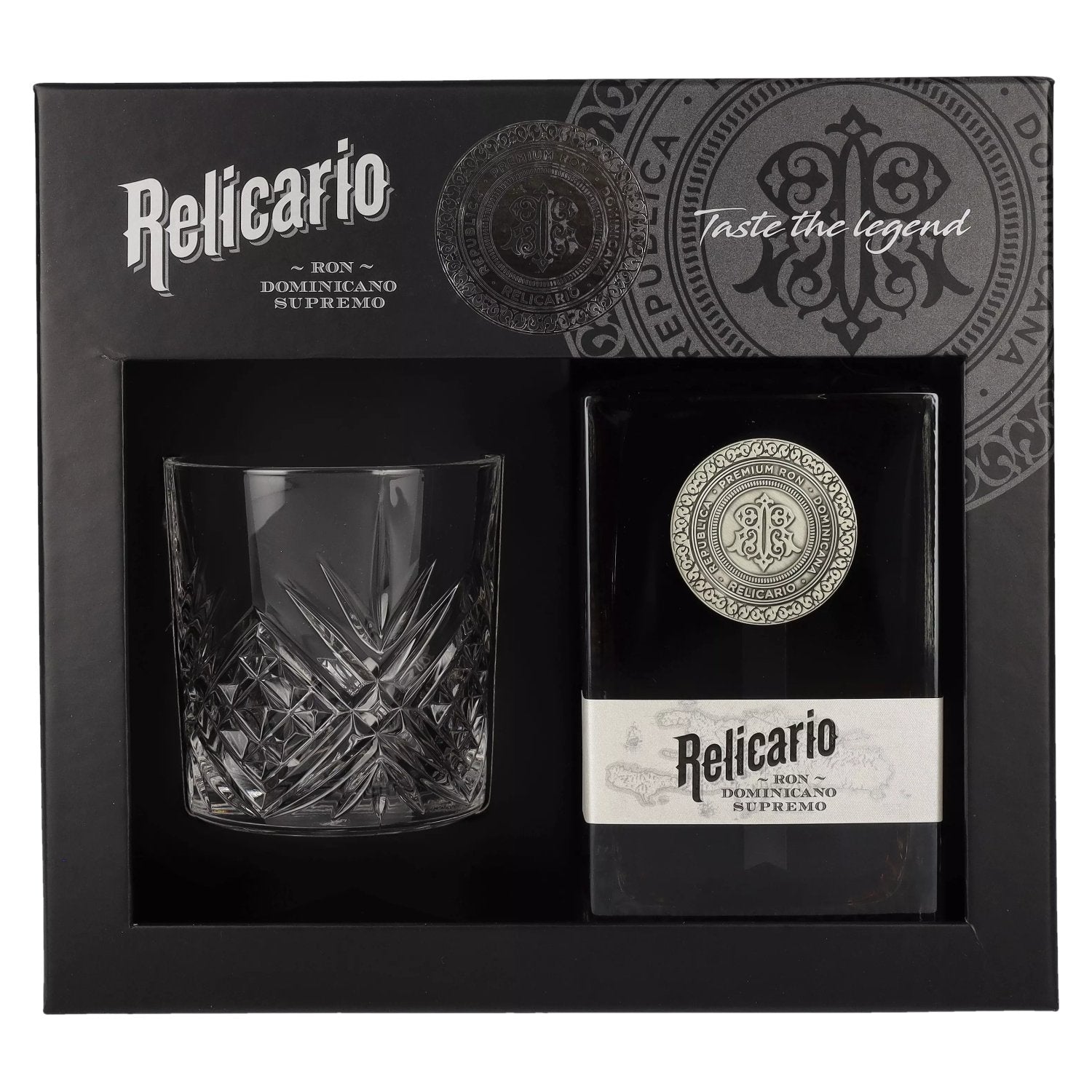 Relicario Ron Dominicano Supremo 40% Vol. 0.7L in Gift Box with Glass