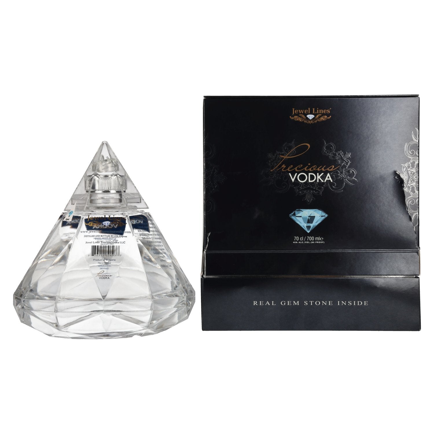 Jewels Lines Precious Vodka 40% Vol. 0,7l in Geschenkbox mit Ausgießer