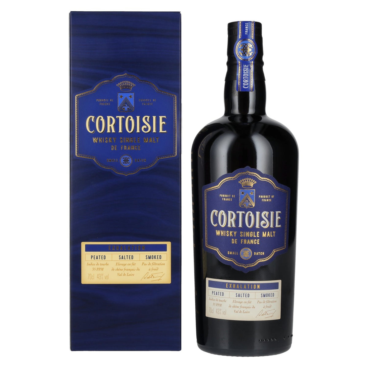 Cortoisie EXHALATION Whisky Single Malt de France 43% Vol. 0,7l in Geschenkbox