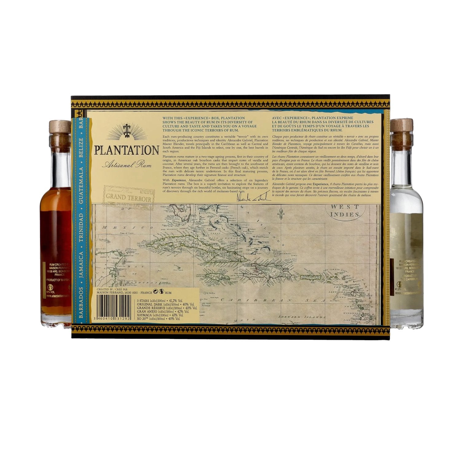 Plantation EXPERIENCE BOX Artisanal Rum 41% Vol. 6x0.1L in Gift Box