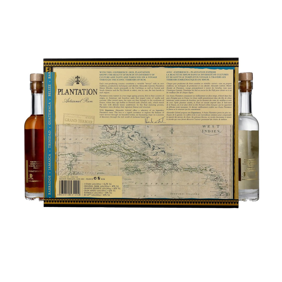 Plantation EXPERIENCE BOX Artisanal Rum 41% vol. 6 x 0.1 l in a gift box