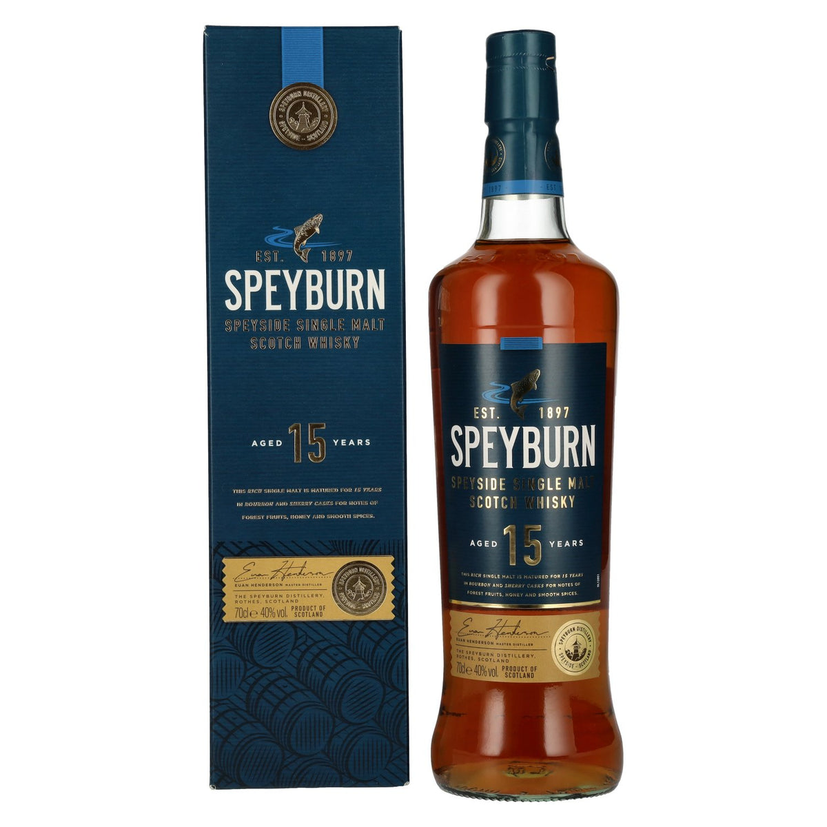 Speyburn 15 Years Old Speyside Single Malt Scotch Whisky 40% Vol. 0,7l in gift box