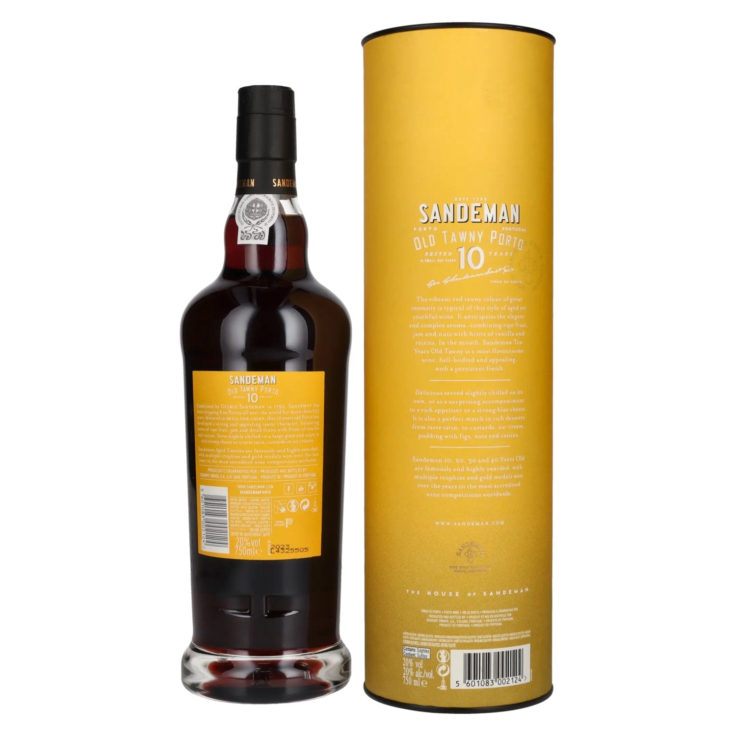 Sandeman 10 Years OLD TAWNY Port 20% Vol. 0.75L in Gift Box