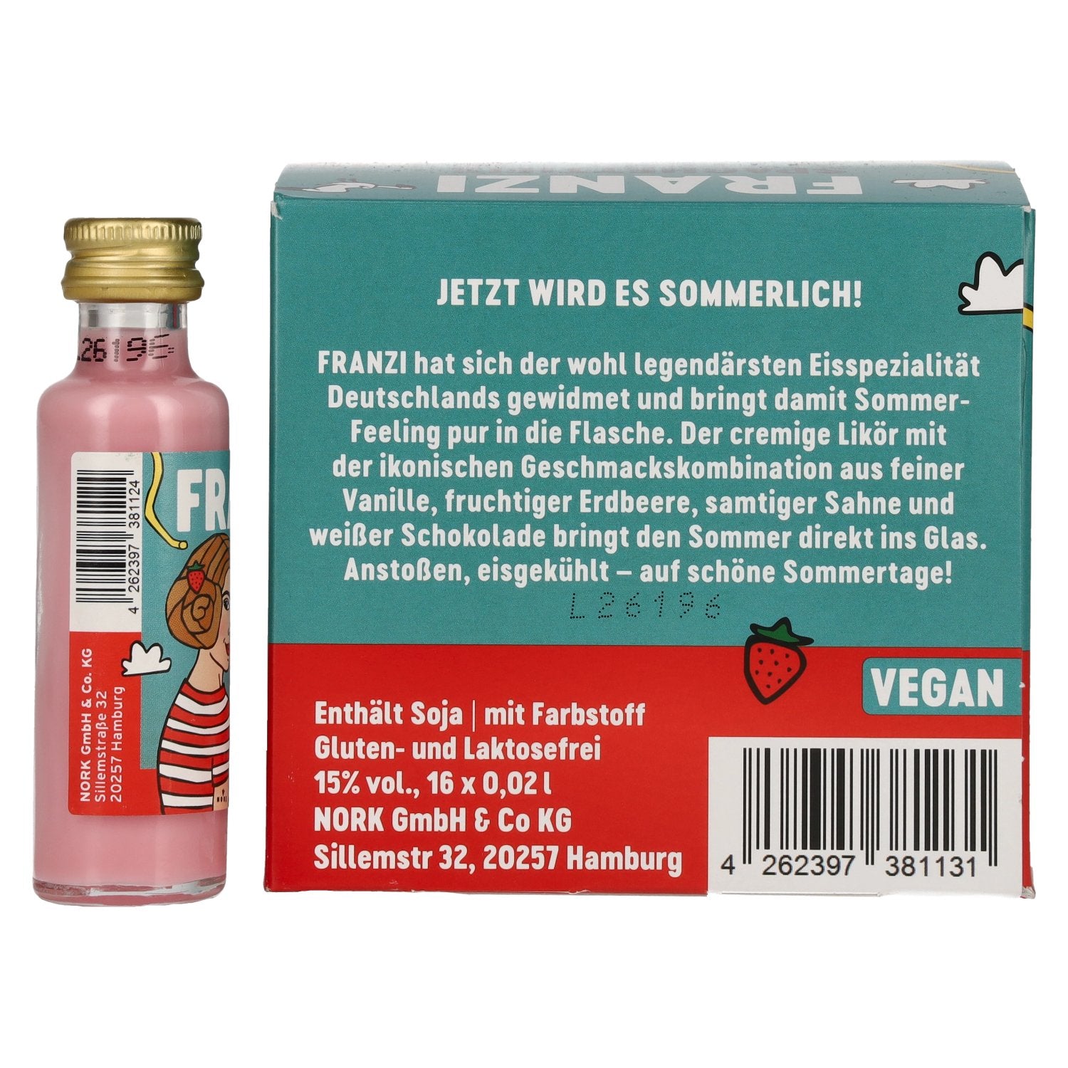 Franzi Spaghettieis Likör 15% vol. 16 x 0.02 l