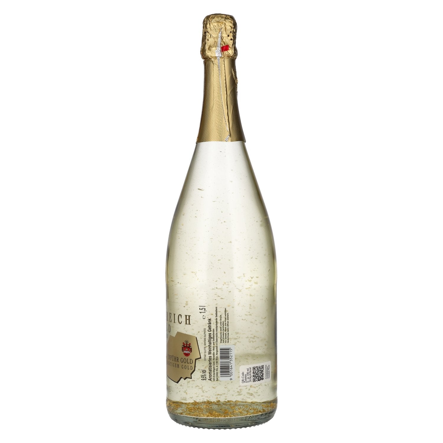 Austria Gold – with 23-carat gold leaf, 9.5% ABV, 1.5 litres