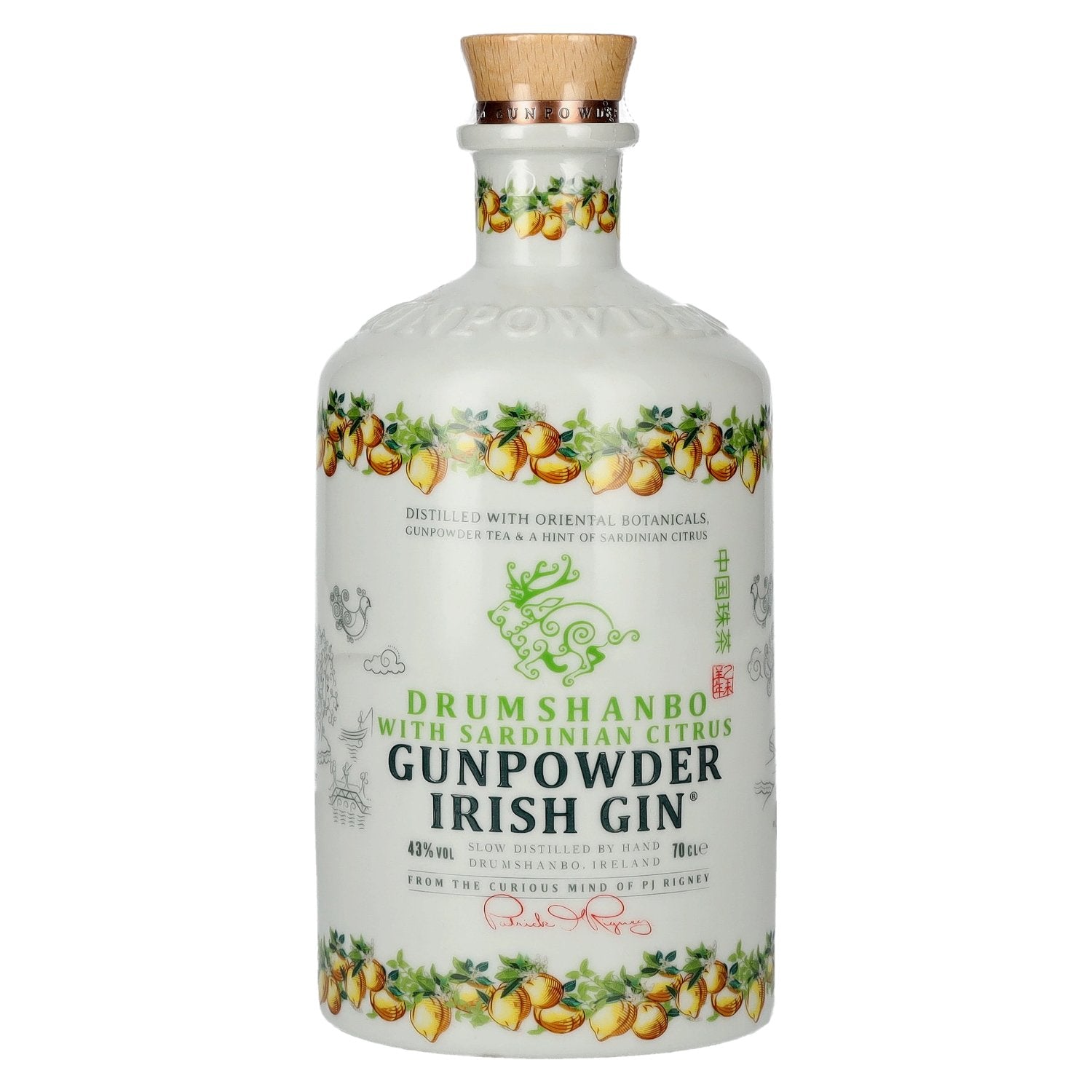 Drumshanbo Gunpowder Irish Gin with Sardinian Citrus 43% Vol. 0.7l Ceramic Bottle
