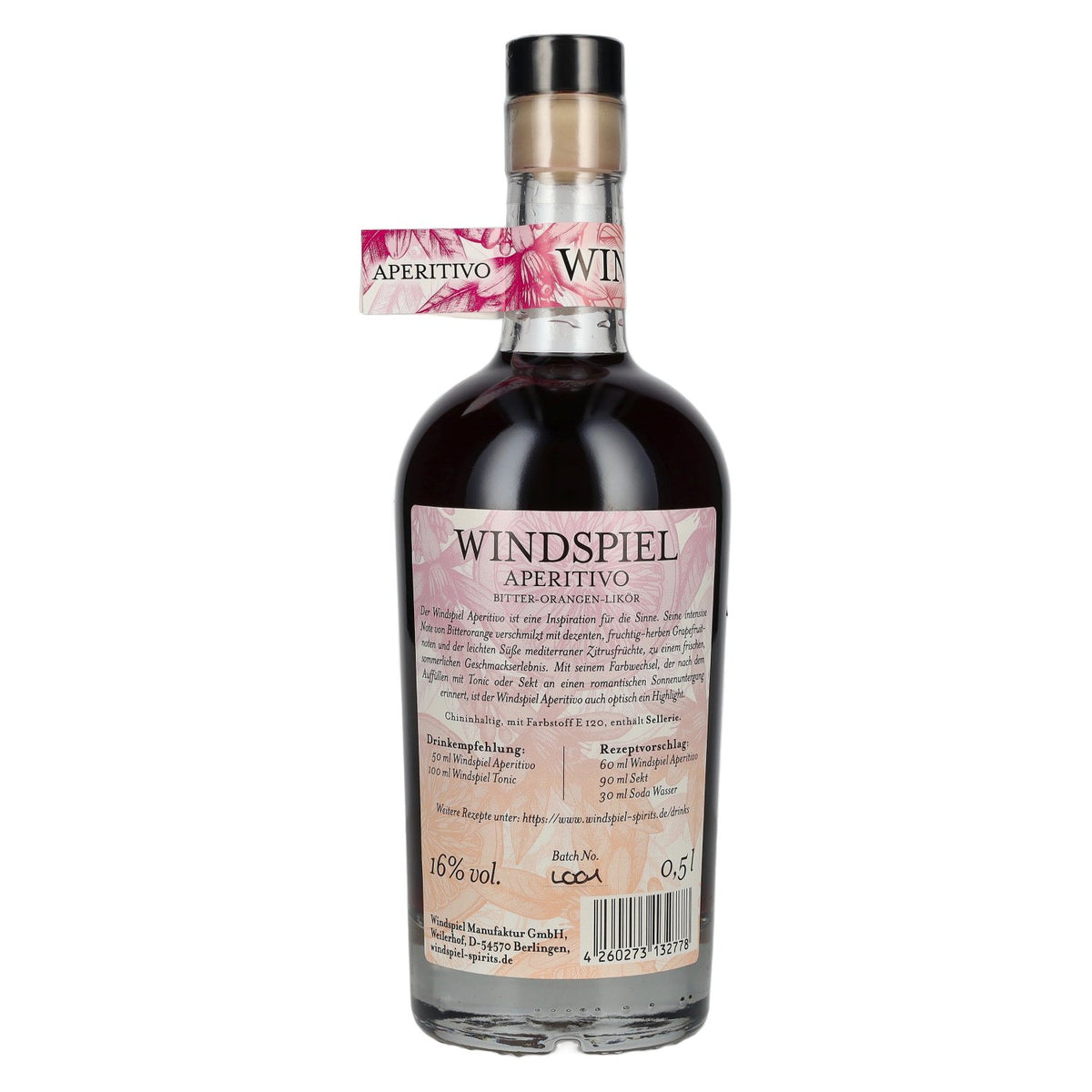 Windspiel Aperitivo Bitter Orange Liqueur 16% vol. 0.5 l