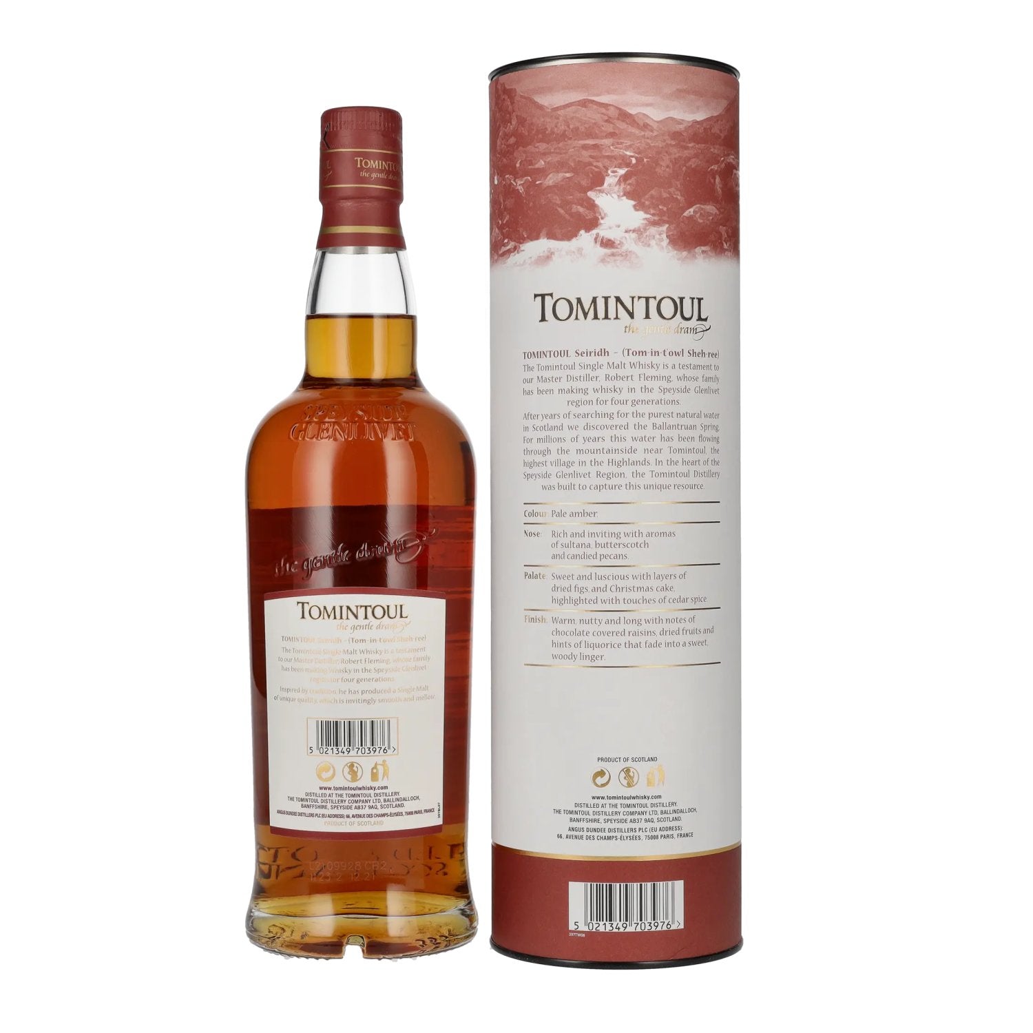 Tomintoul SEIRIDH Speyside Glenlivet OLOROSO SHERRY CASK Limited Edition 40% Vol. 0.7l in Gift Box