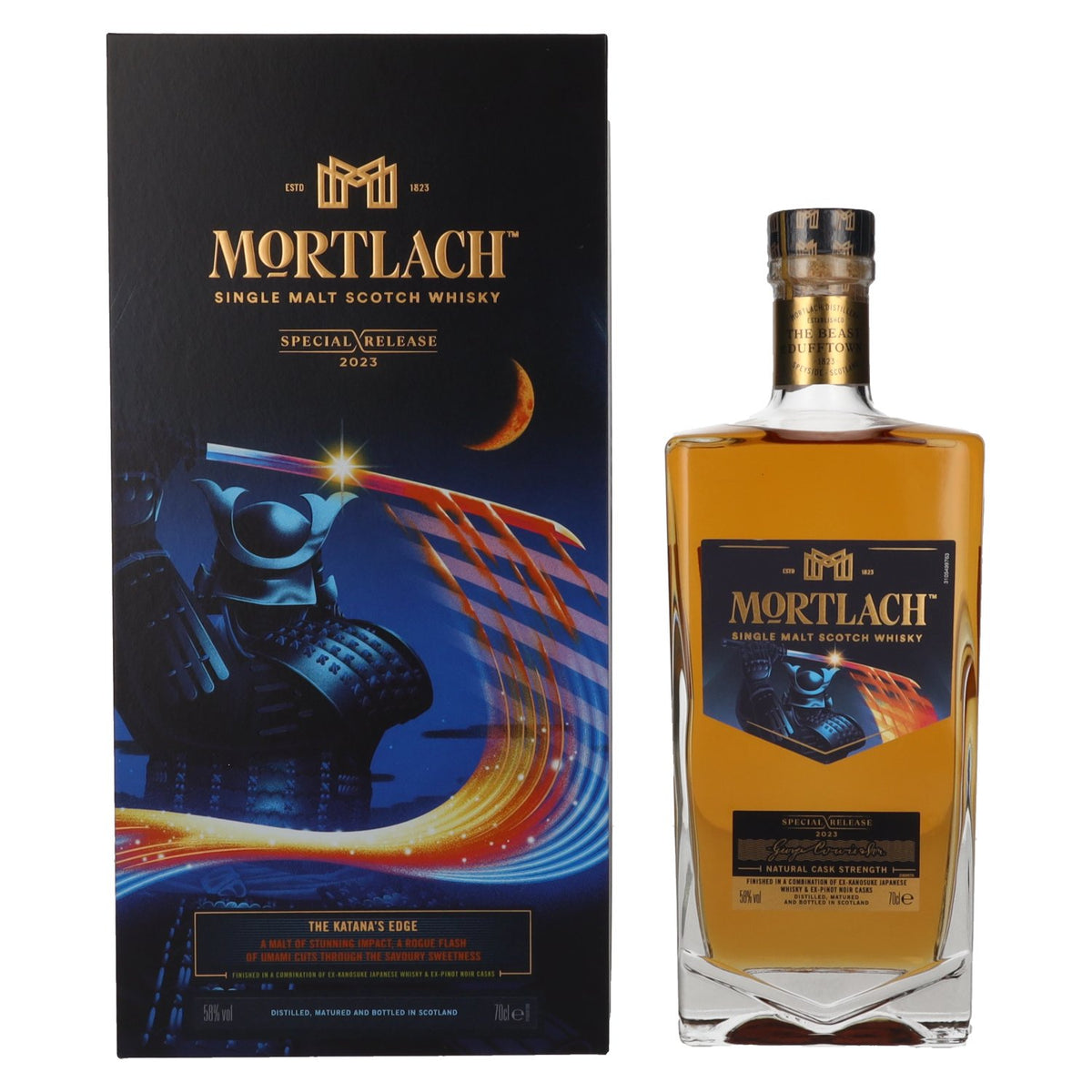 Mortlach The Katana's Edge Single Malt Special Release 2023 58% Vol. 0,7l in Geschenkbox