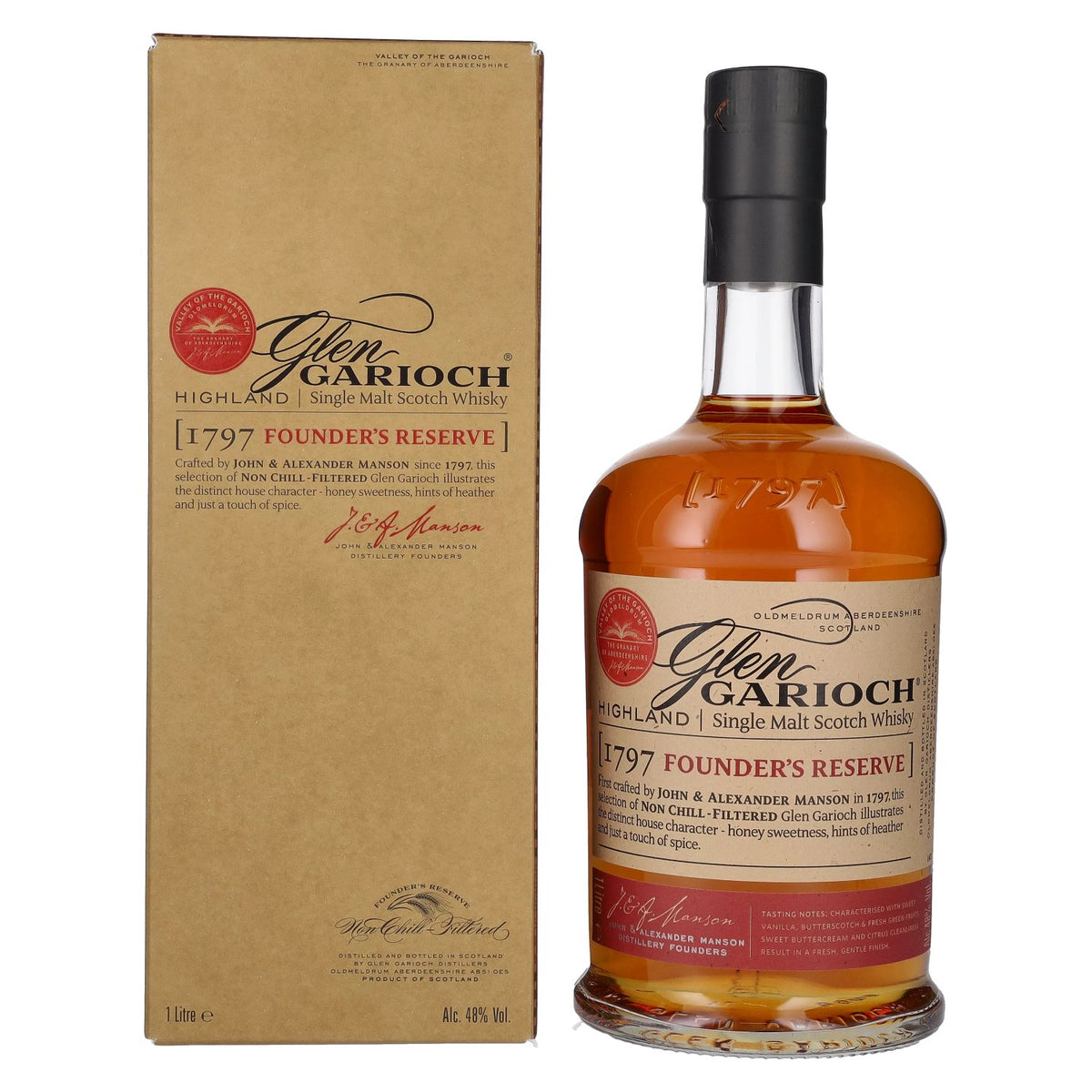 Glen Garioch 1797 FOUNDER'S RESERVE Highland Single Malt 48% Vol. 1l in gift box