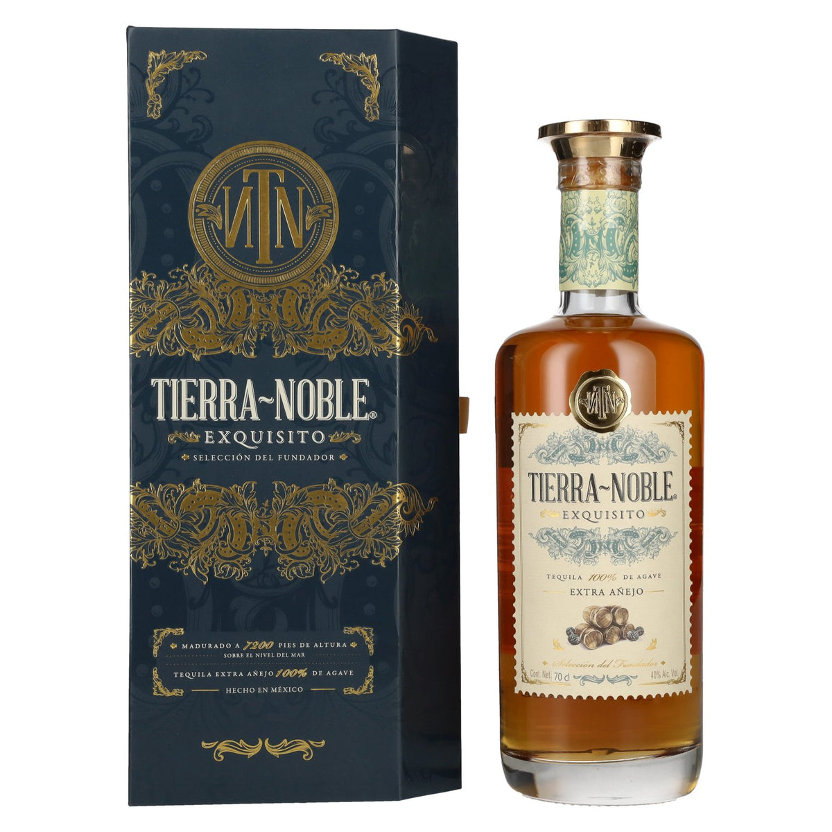 Tierra-Noble EXQUISITO Extra Añejo Tequila 100% de Agave 40% Vol. 0,7l in Geschenkbox