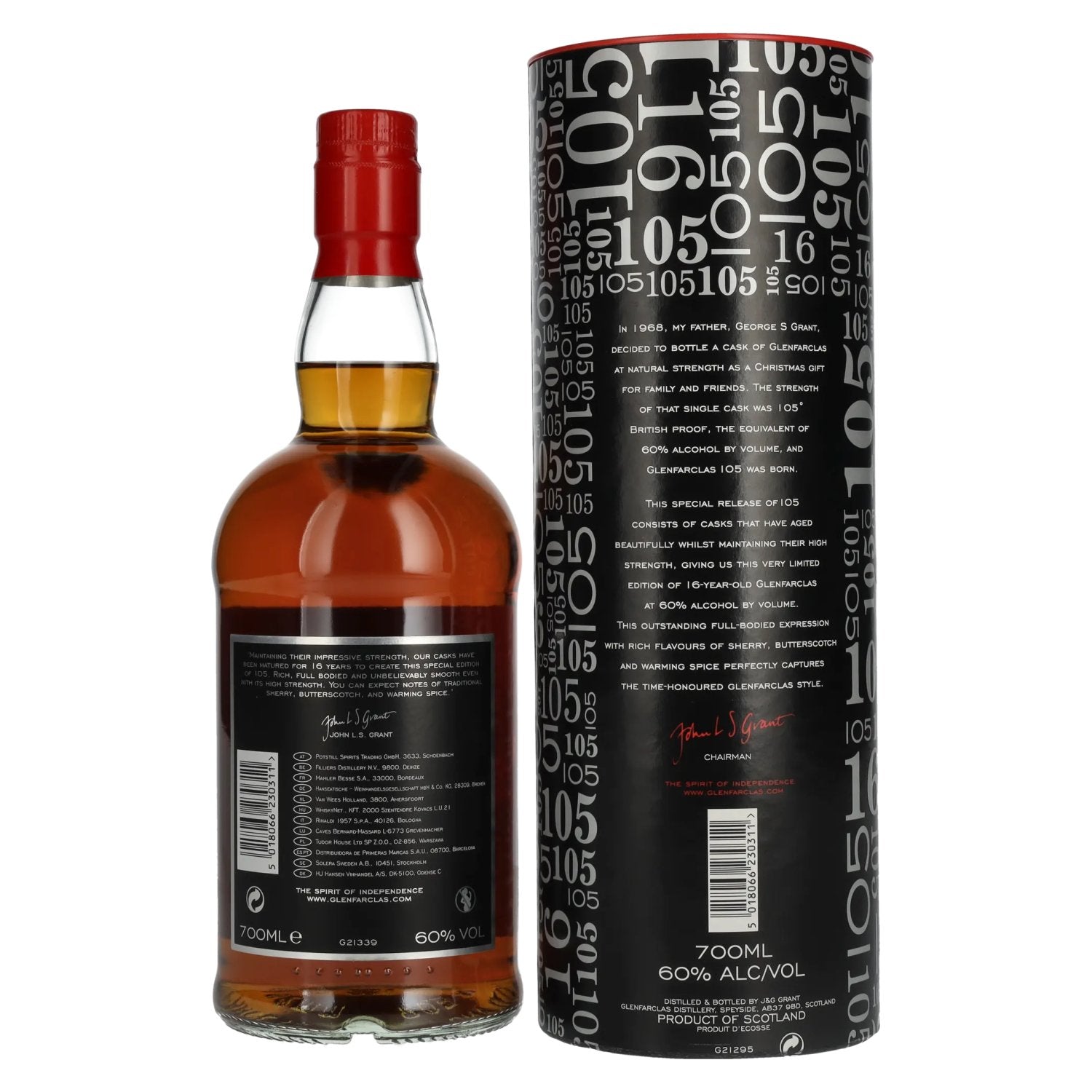 Glenfarclas 105 16 Years Old CASK STRENGTH Highland Single Malt 60% Vol. 0.7l in gift box