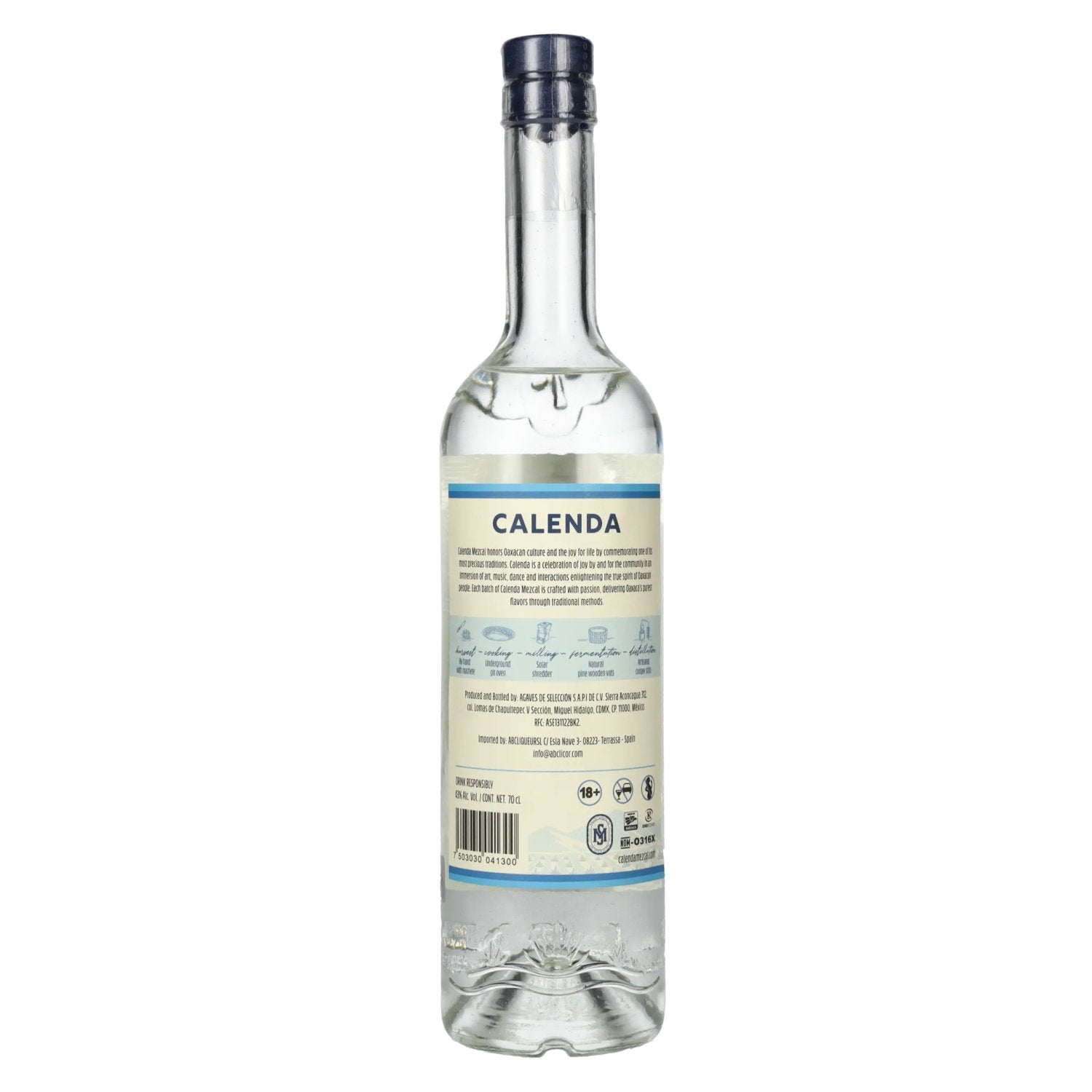 Mezcal Calenda 100% Agave DOP 43% Vol. 0,7l