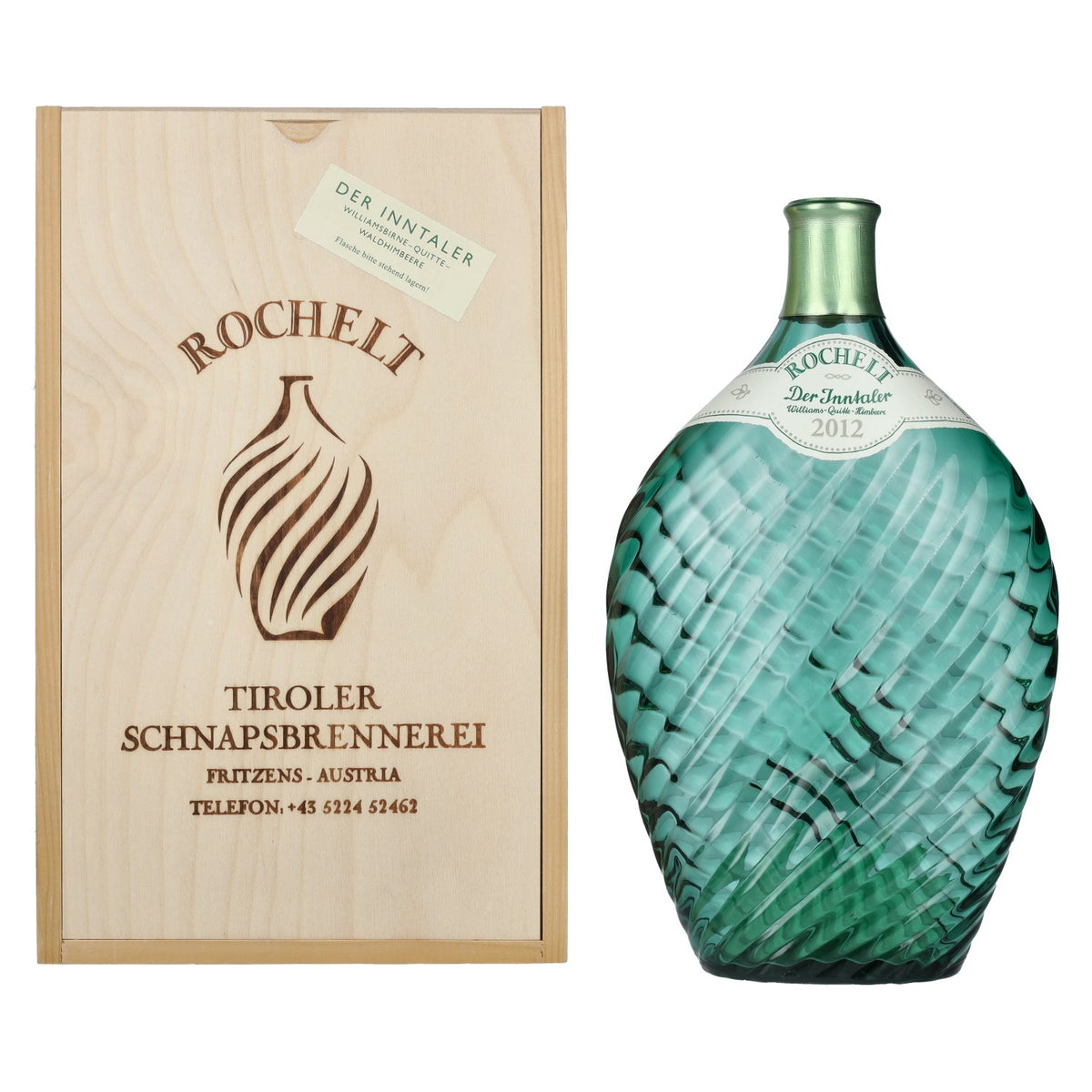 Rochelt Inntaler Pear-Quince-Wild Raspberry 2012 50% Vol. 0.7l in wooden box