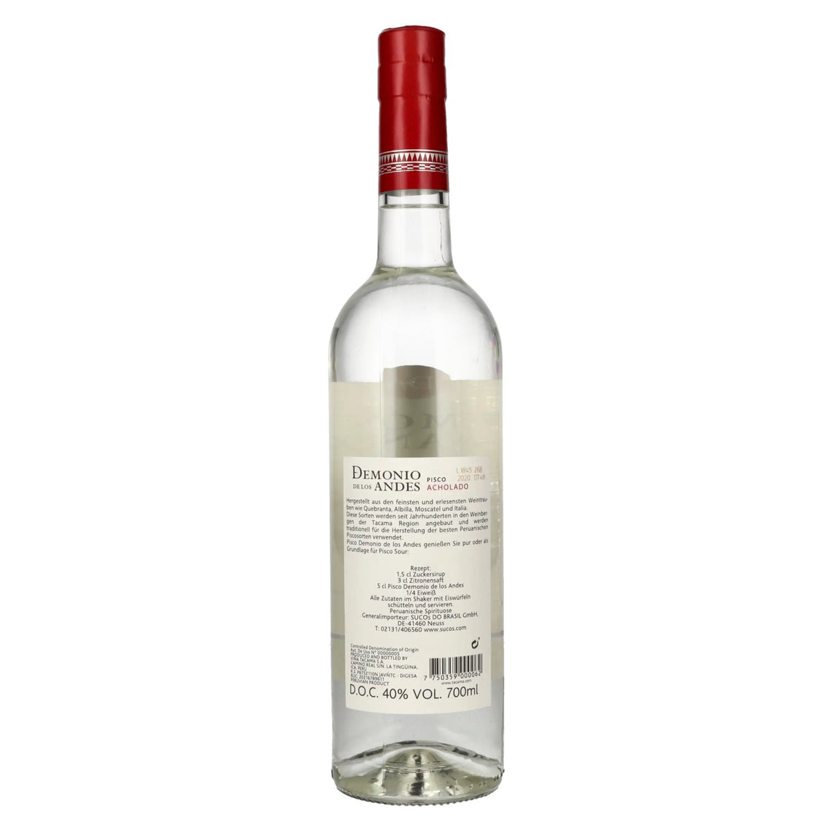 Tacama Demonio de los Andes ACHOLADO Pisco 40% vol. 0.7l