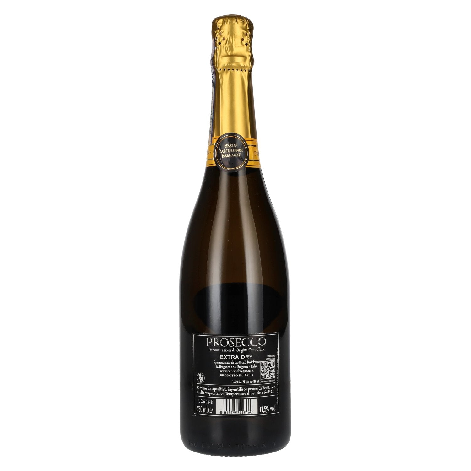 Beato Bartolomeo Breganze Prosecco Extra Dry DOC 11.5% ABV 0.75l