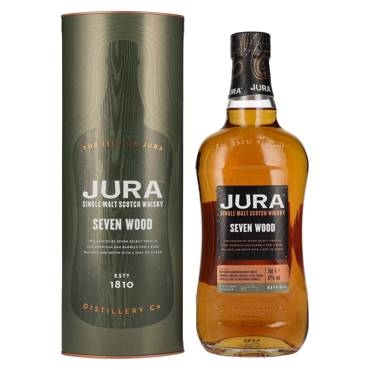 Jura SEVEN WOOD Single Malt Scotch Whisky 42% Vol. 0.7L in Gift Box