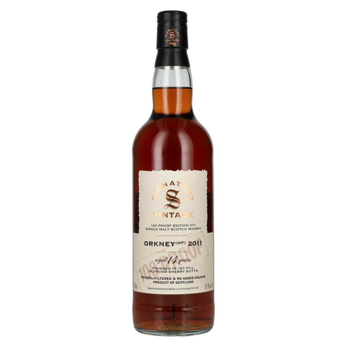 Signatory Vintage 100 Proof ORKNEY (HP) 14 Years Old Oloroso Sherry Butts #71 2011 57.1% Vol. 0.7l
