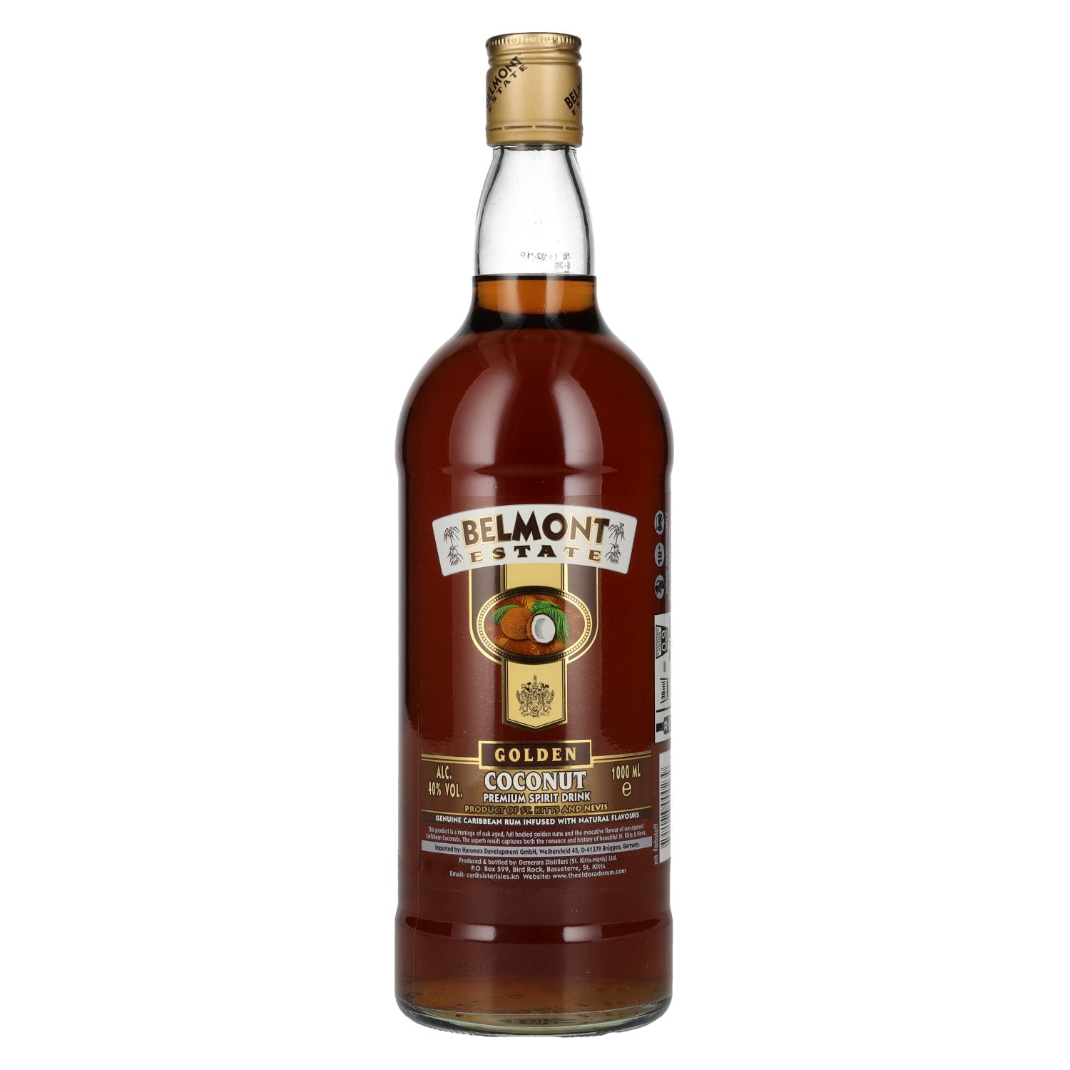 Belmont Estate GOLDEN COCONUT Premium Spirit Drink 40% Vol. 1L