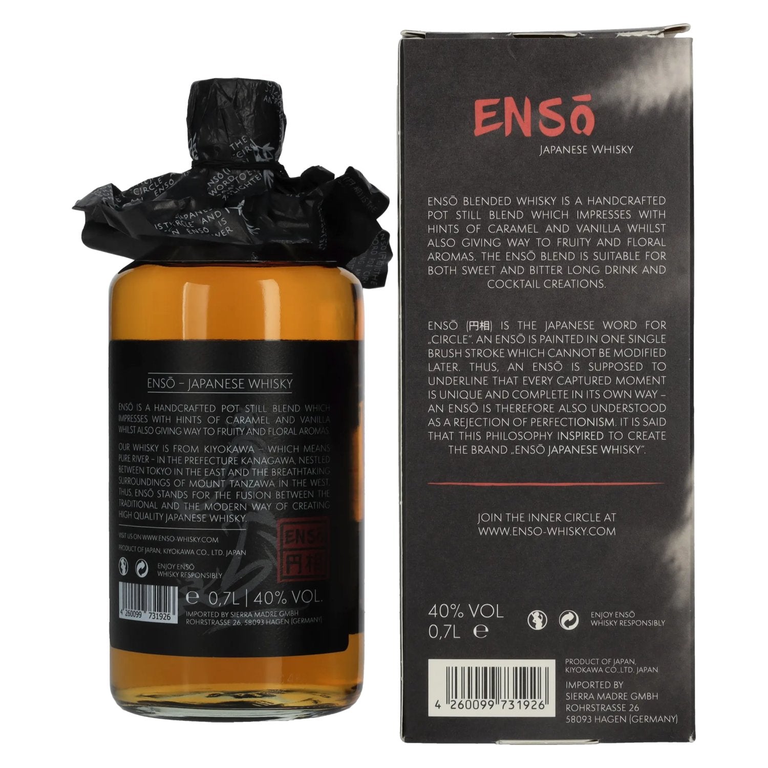 Ensō Japanese Whisky 40% Vol. 0,7l in Geschenkbox