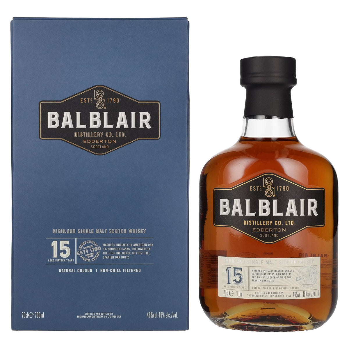 Balblair 15 Years Old Highland Single Malt 46% Vol. 0.7l in Gift Box