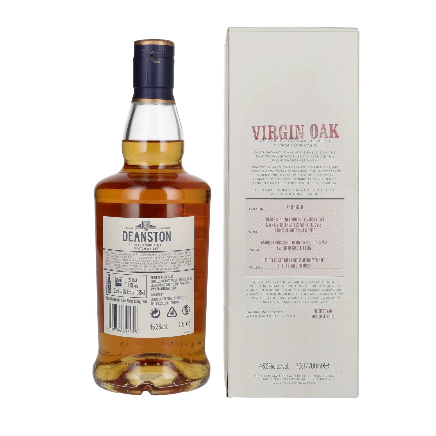Deanston VIRGIN OAK Highland Single Malt 46.3% Vol. 0.7l in gift box