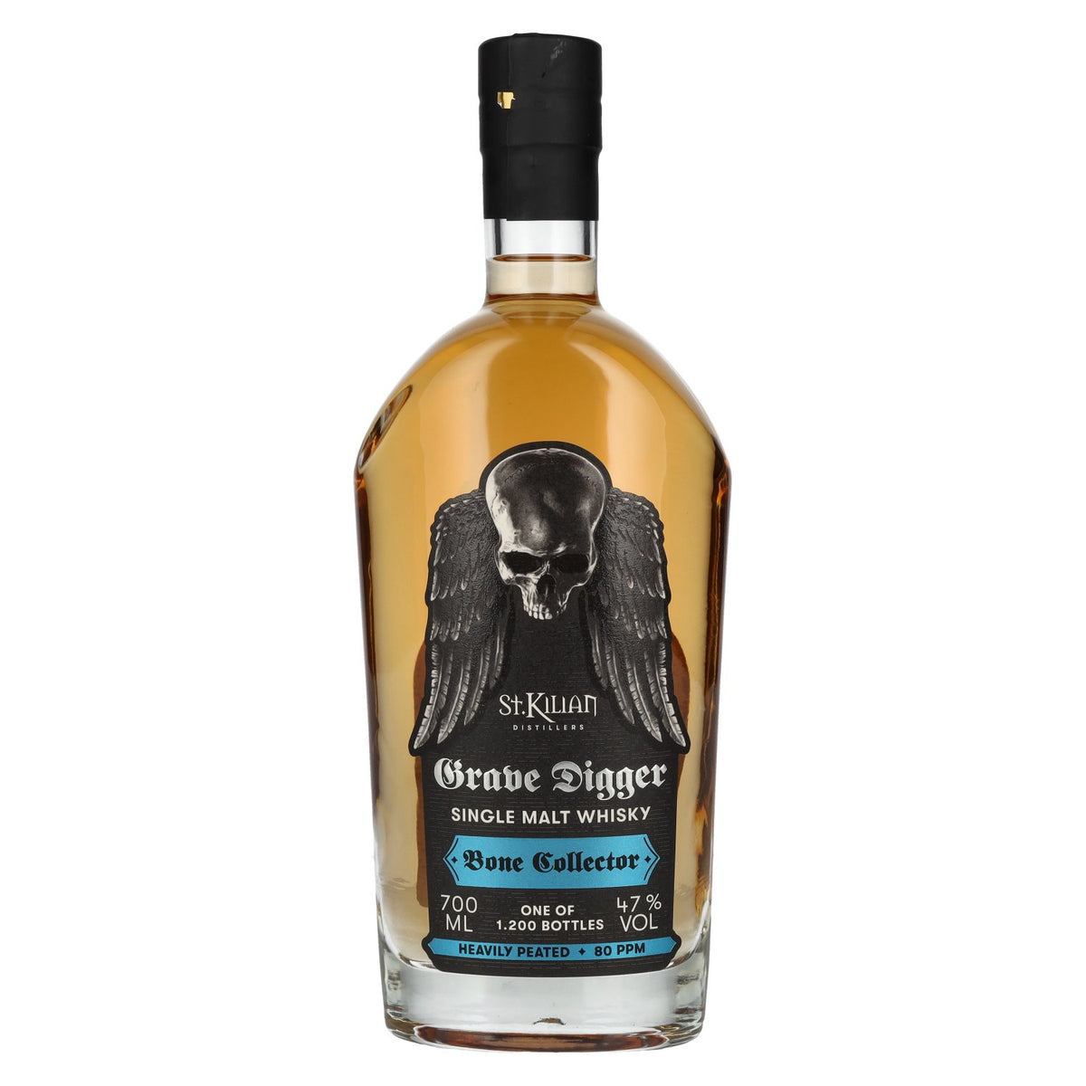 St. Kilian GRAVE DIGGER Bone Collector Heavily Peated Single Malt Whisky 47% Vol. 0.7l