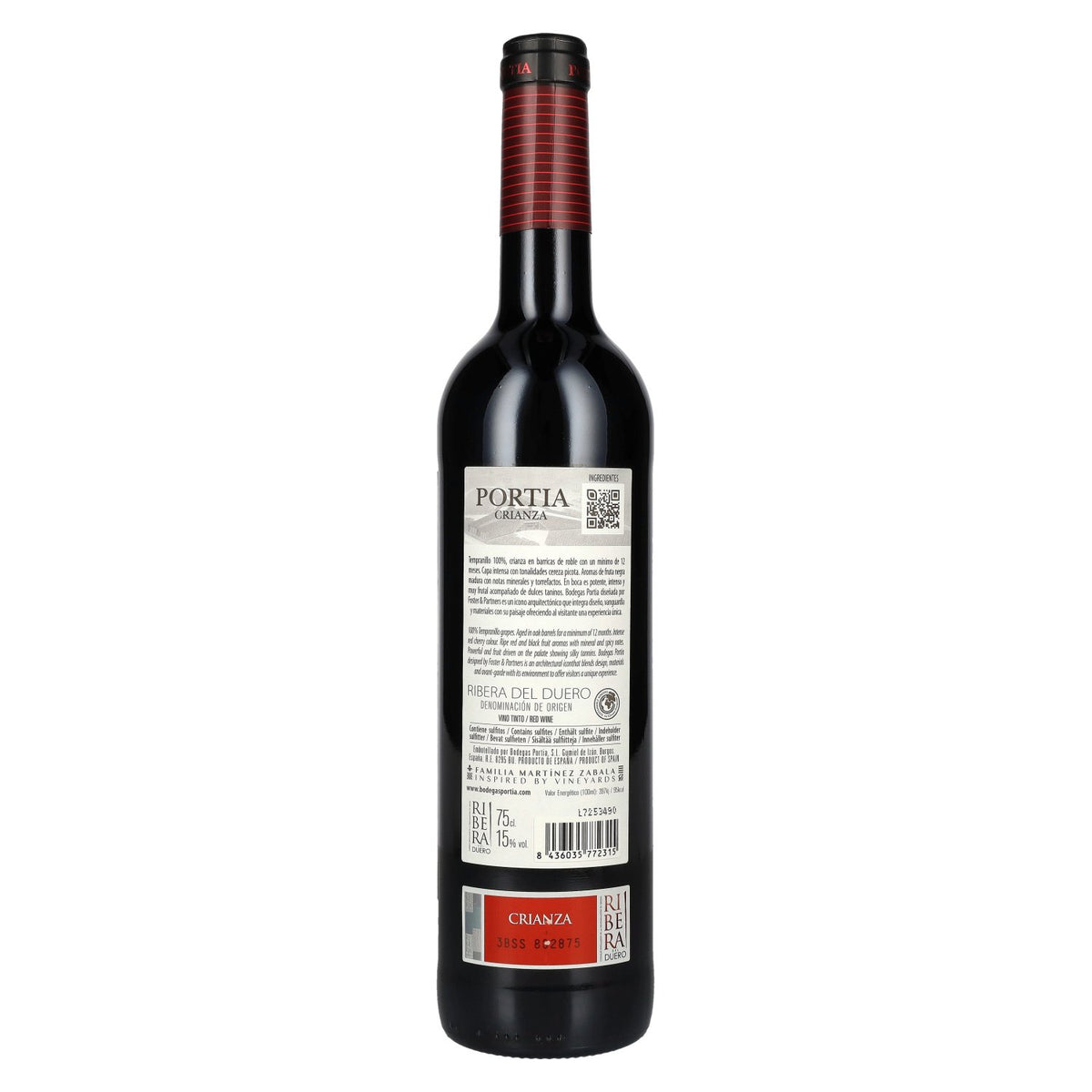 Portia Crianza Ribera del Duero 2023 15% ABV 0.75 l