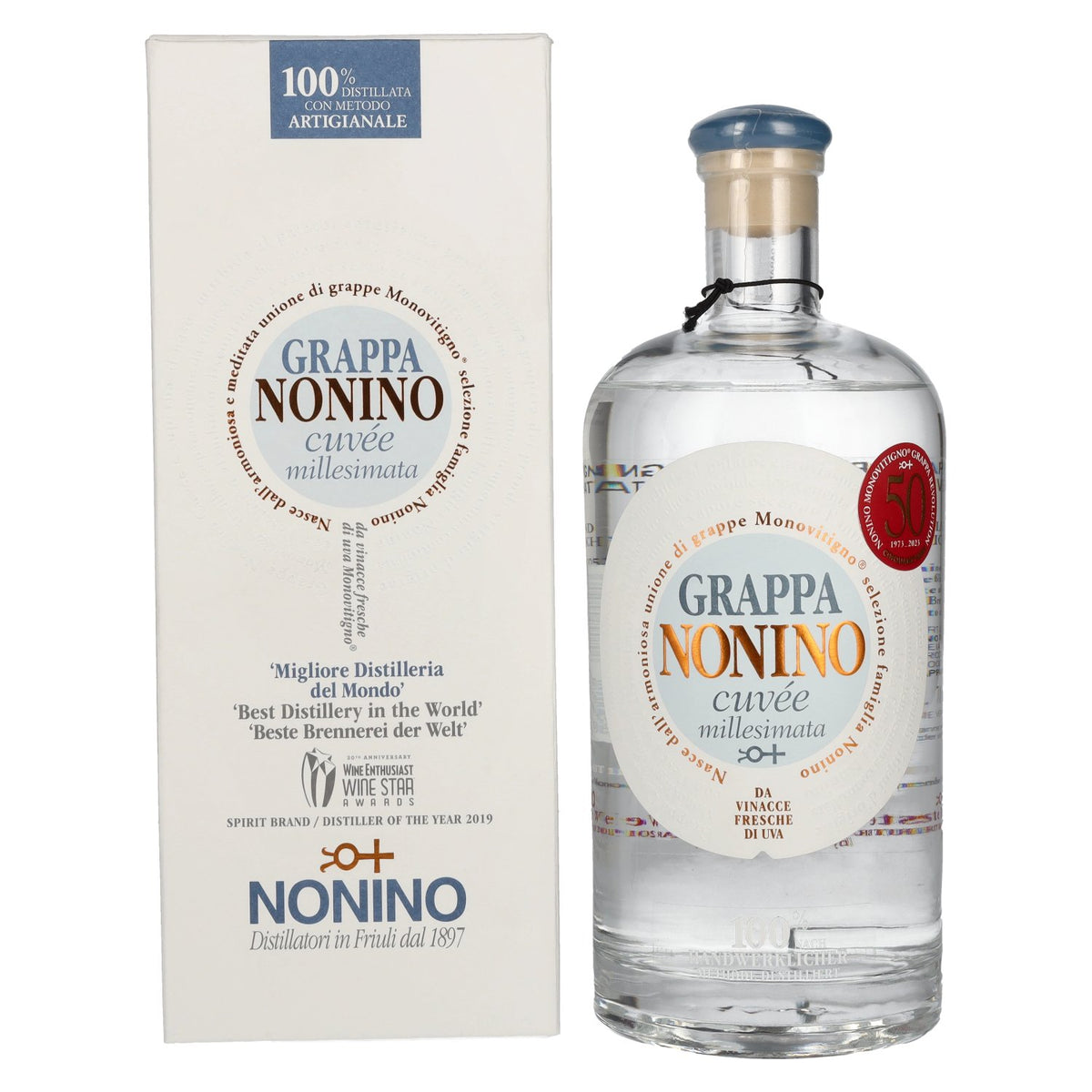 Nonino Grappa Millesimata Cuvée 40% Vol. 0,7l in Geschenkbox