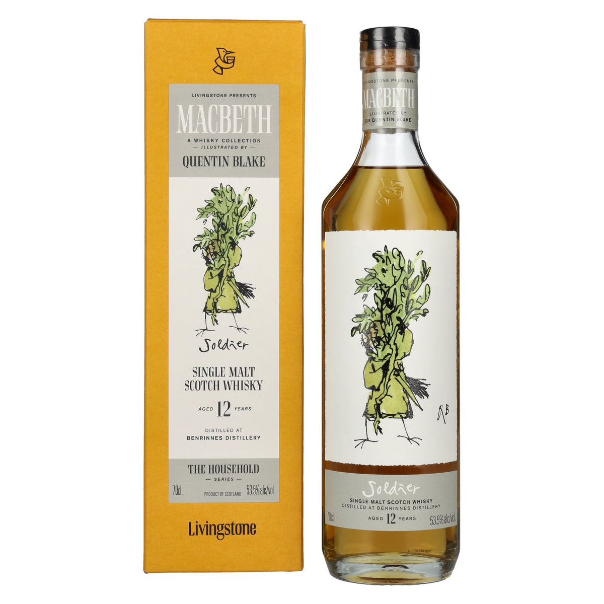 Benrinnes 12 Years Old Soldier THE HOUSEHOLD Quentin Blake Macbeth Collection 53,5% Vol. 0,7l in Geschenkbox