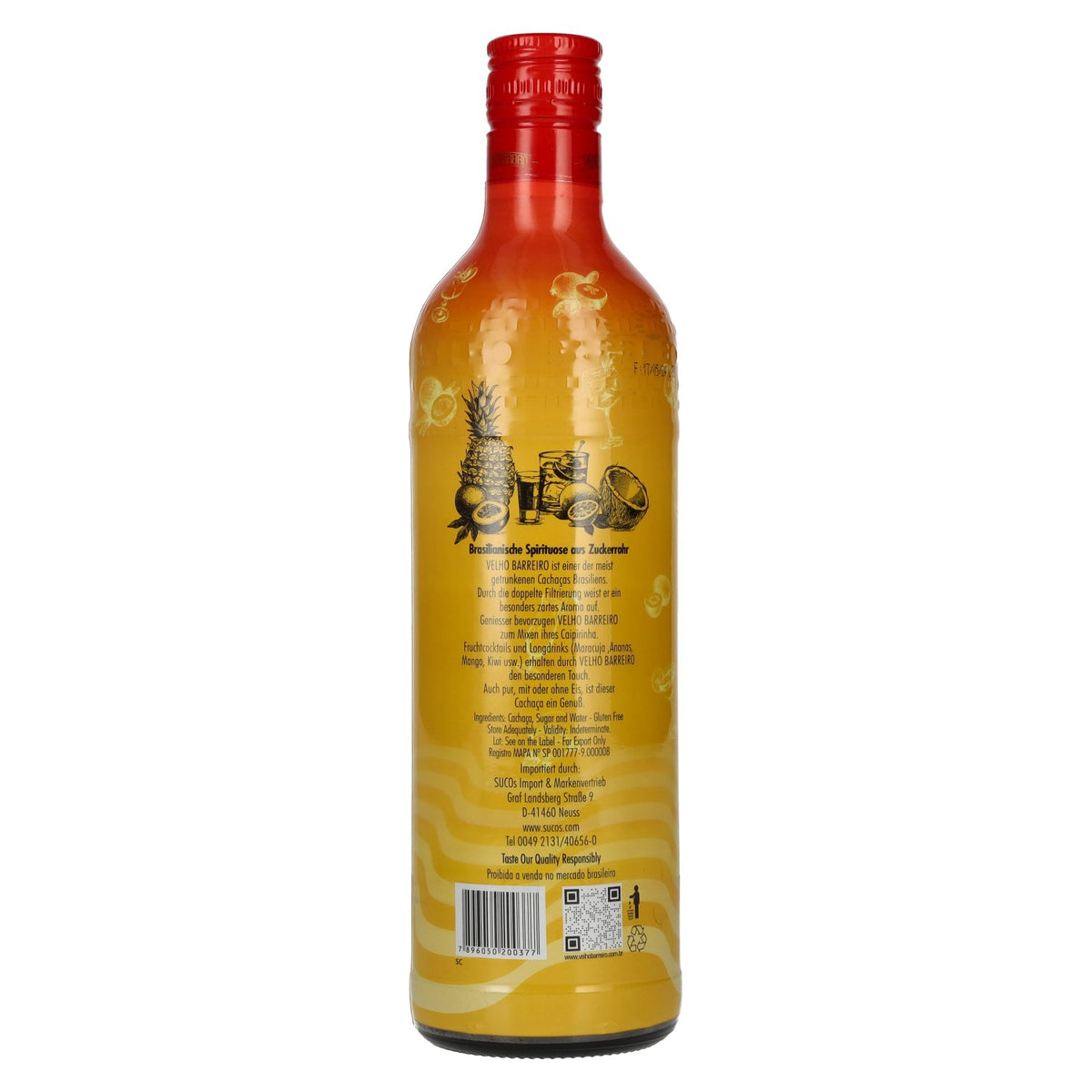 Velho Barreiro Cachaça Special Edition Silver 39% ABV 0.7l