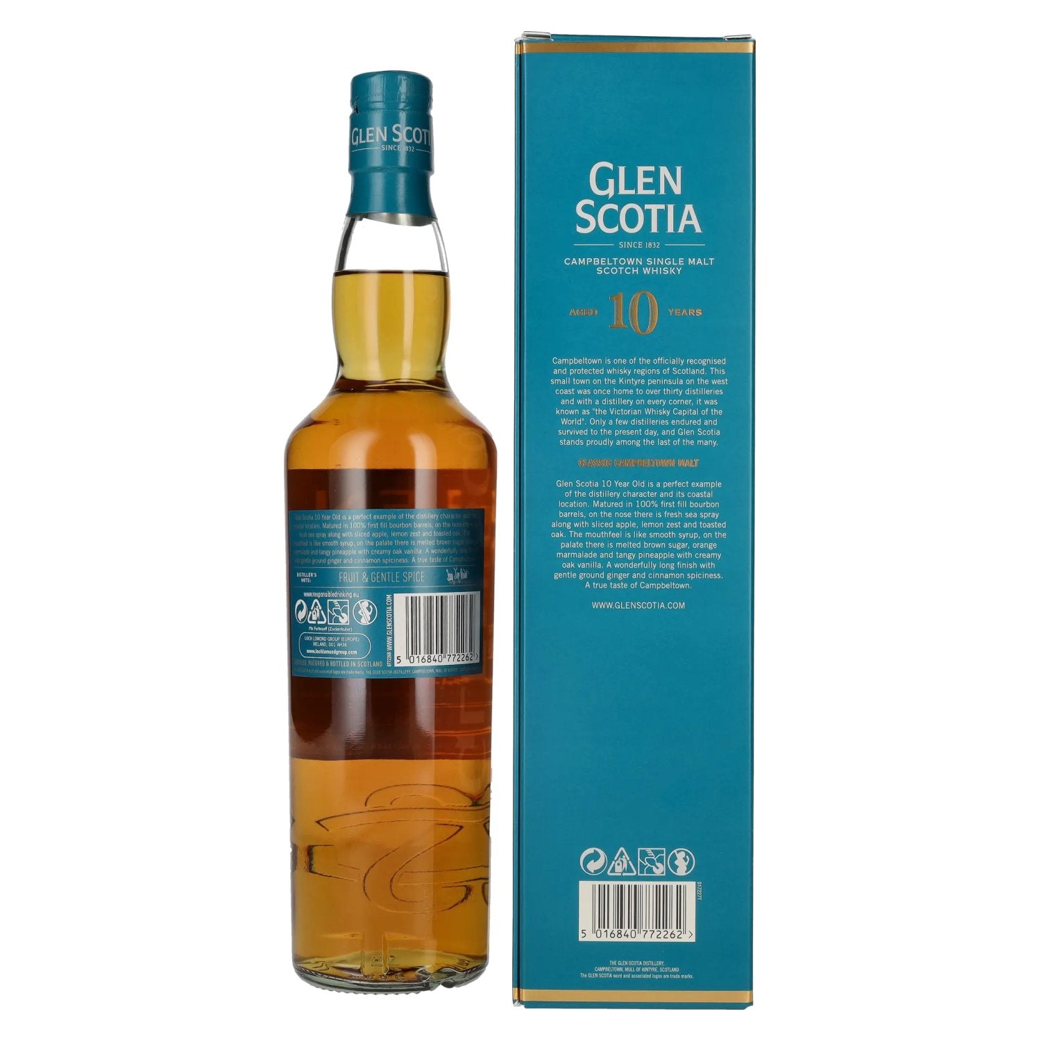 Glen Scotia 10 Years Old Classic Campbeltown Malt 40% Vol. 0.7L in gift box