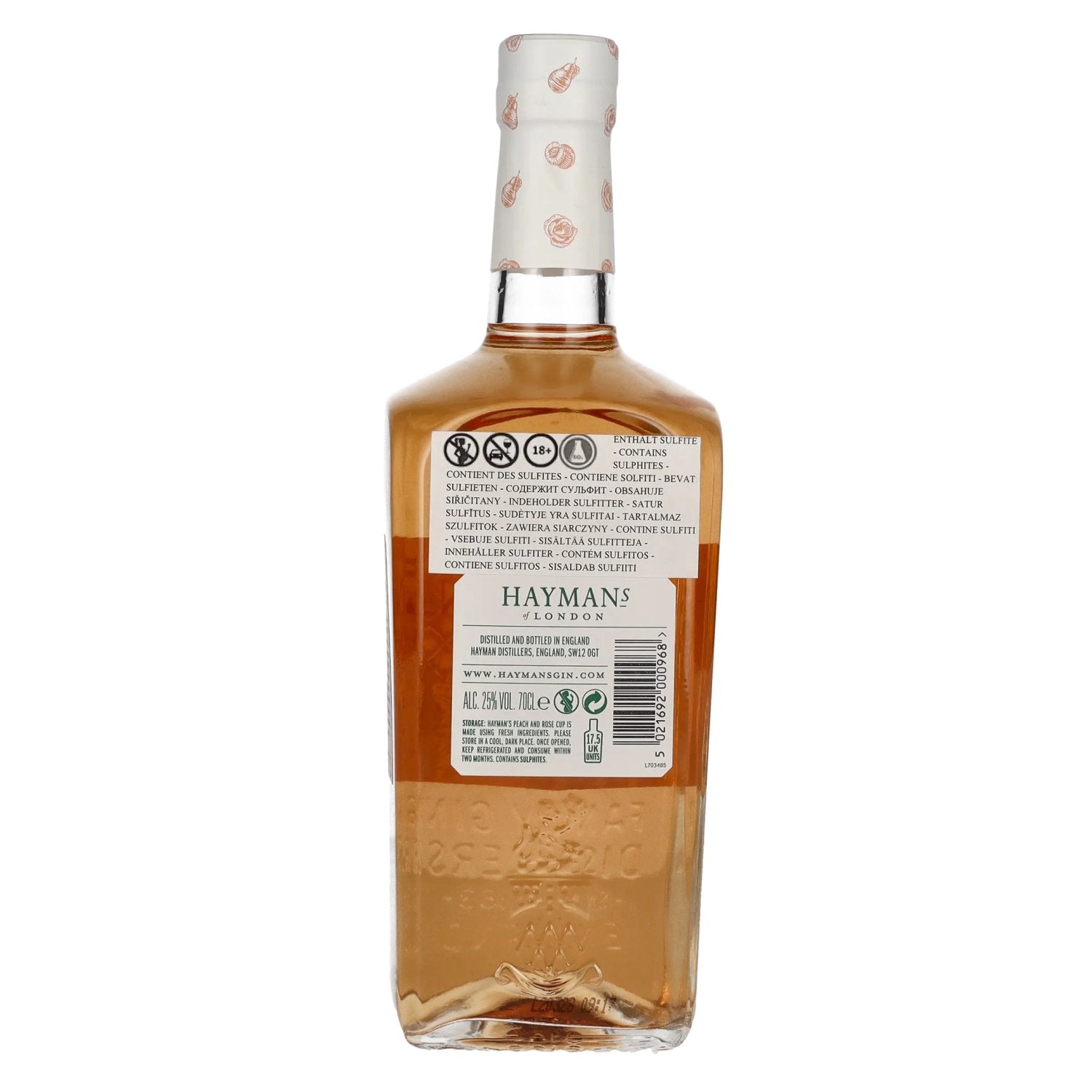 Hayman's of London PEACH & ROSE CUP 25% Vol. 0,7l