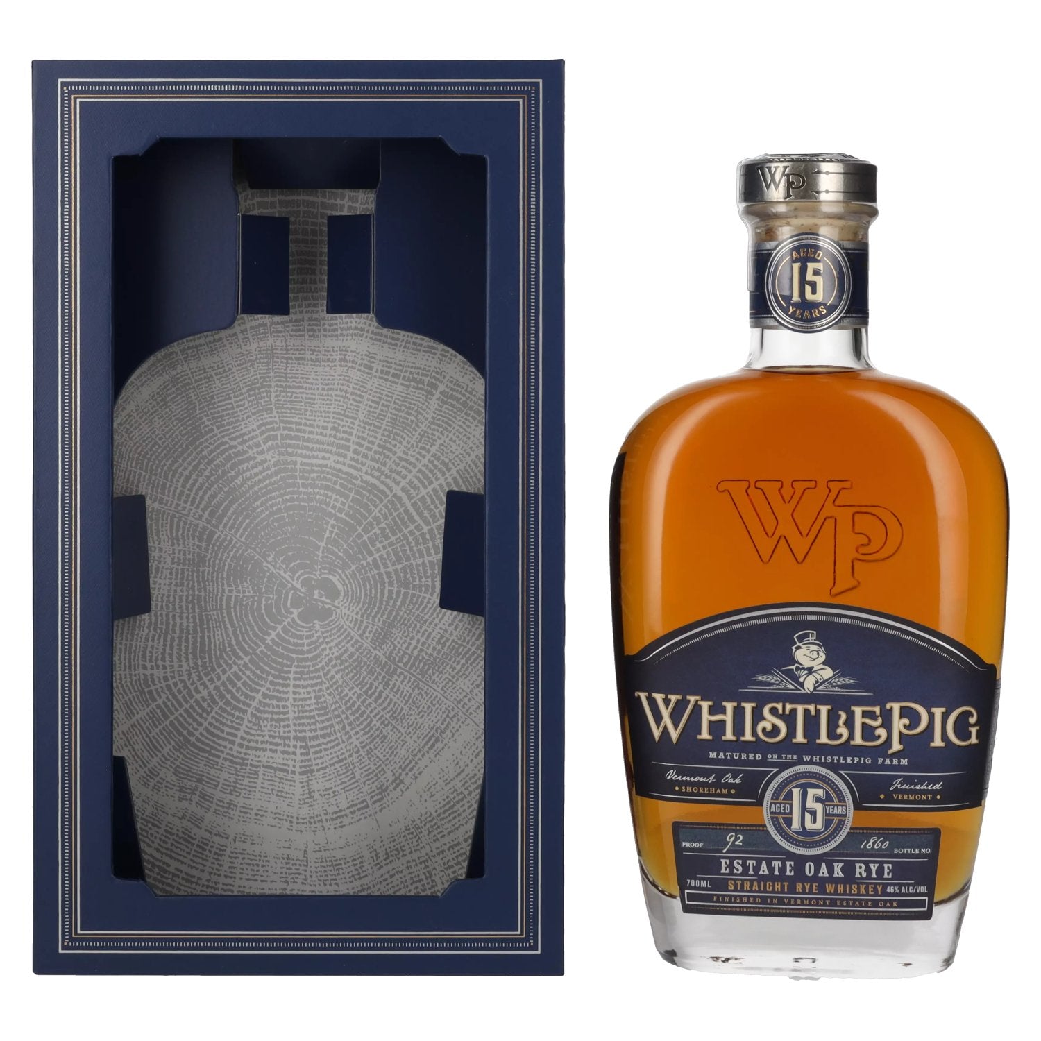 WhistlePig 15 Years Old ESTATE OAK RYE Whiskey 46% Vol. 0.7l in gift box