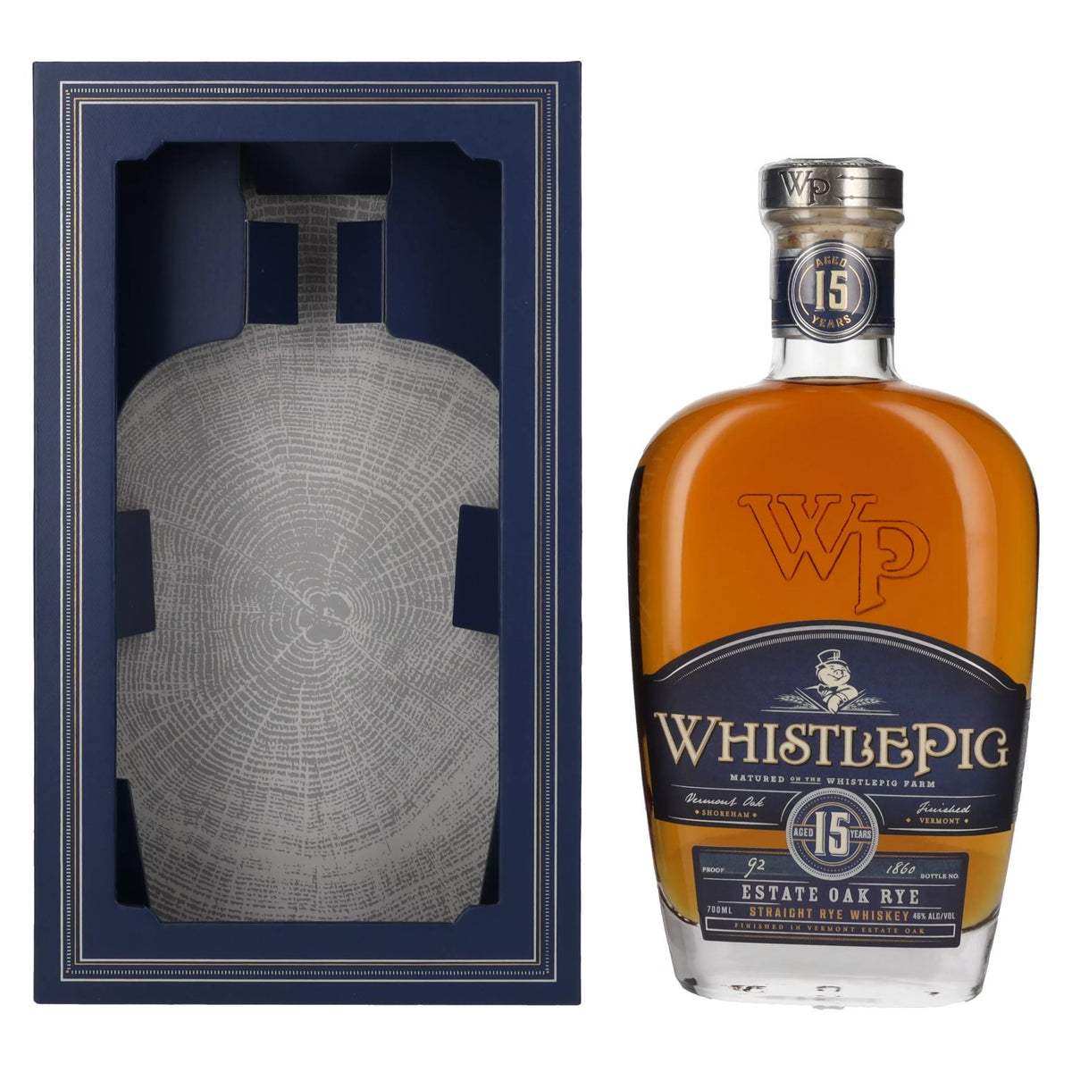 WhistlePig 15 Years Old ESTATE OAK RYE Whiskey 46% Vol. 0,7l in Geschenkbox