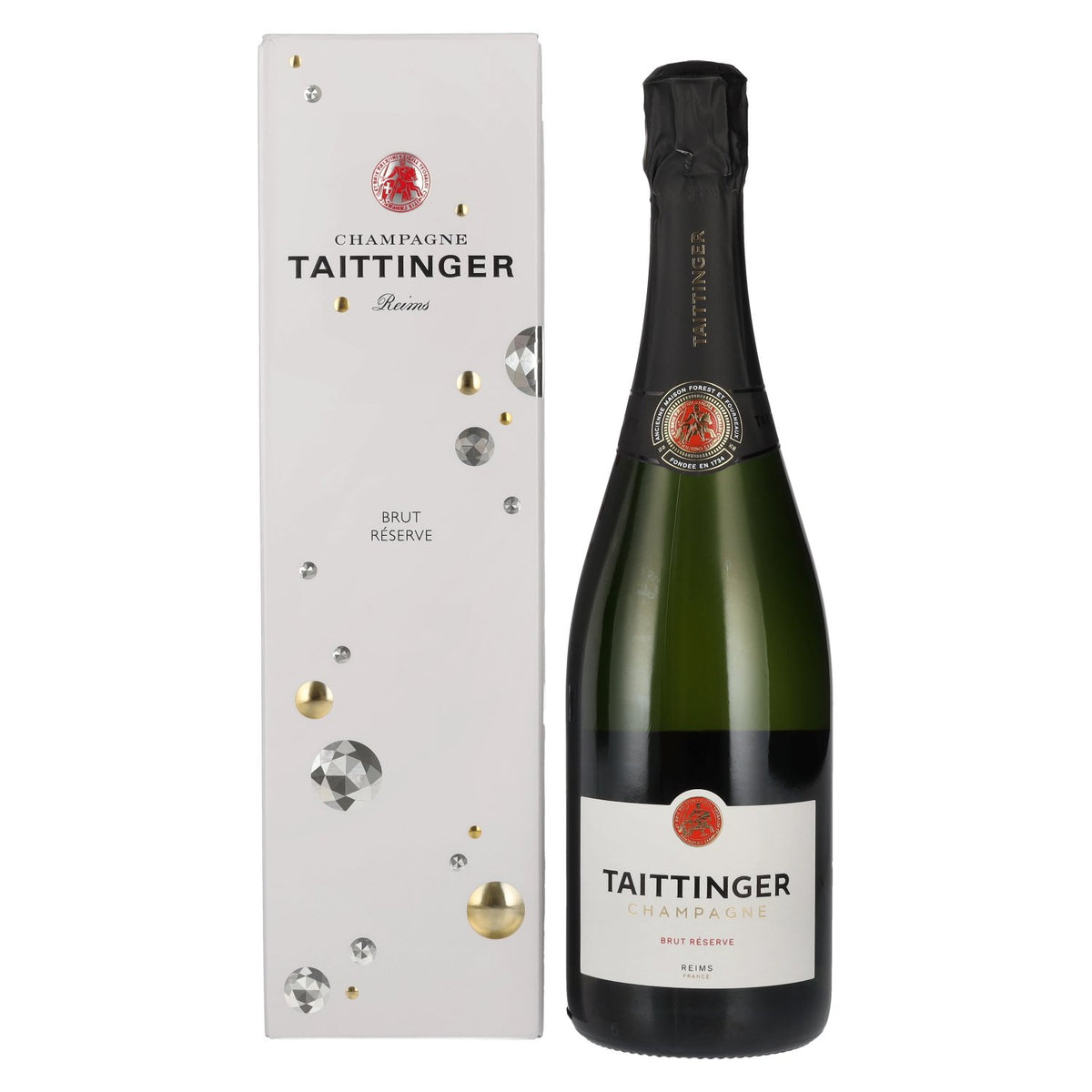 Taittinger Champagne Réserve Brut 12.5% Vol. 0.75L in gift box