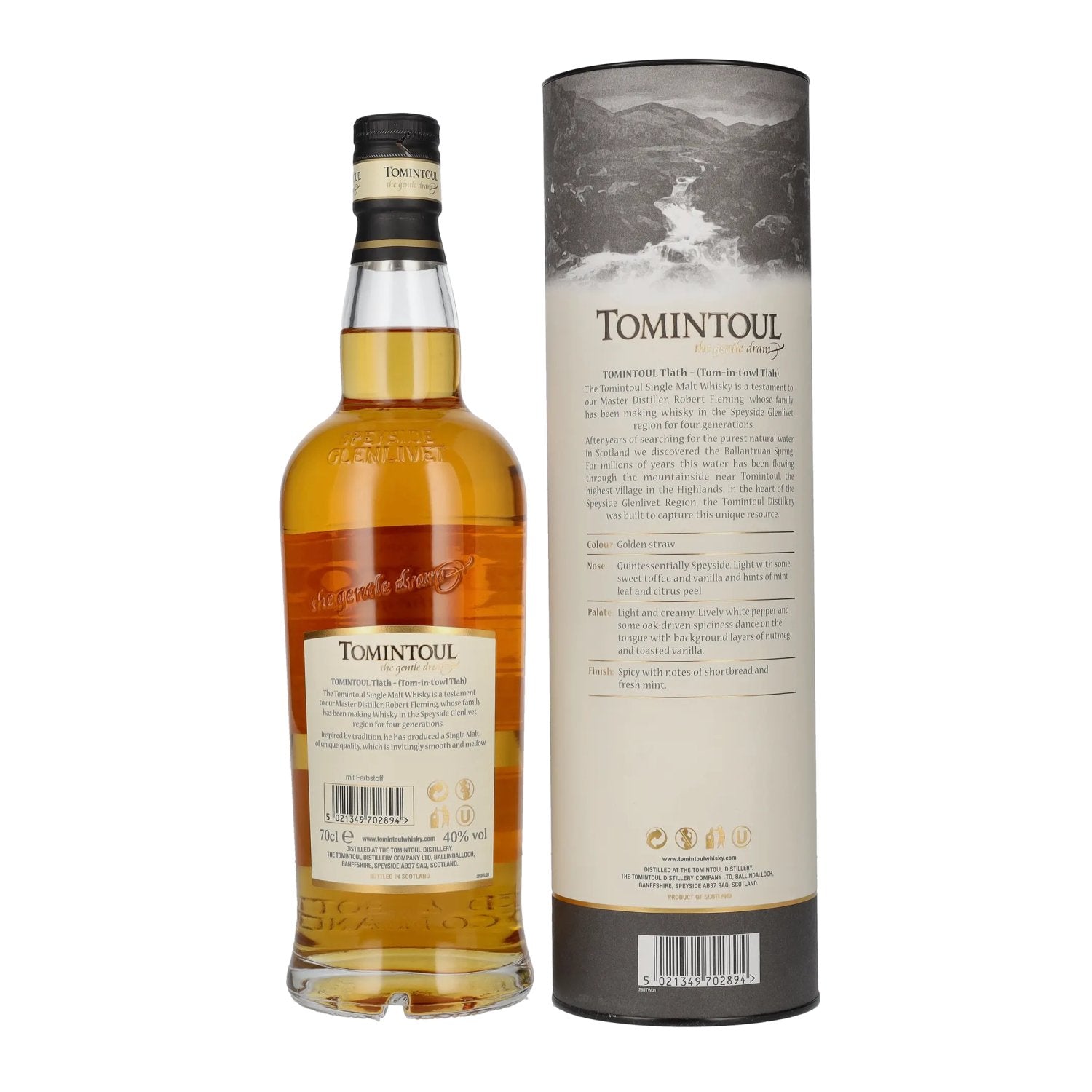 Tomintoul Tlàth Single Malt Scotch Whisky 40% Vol. 0.7L in Gift Box