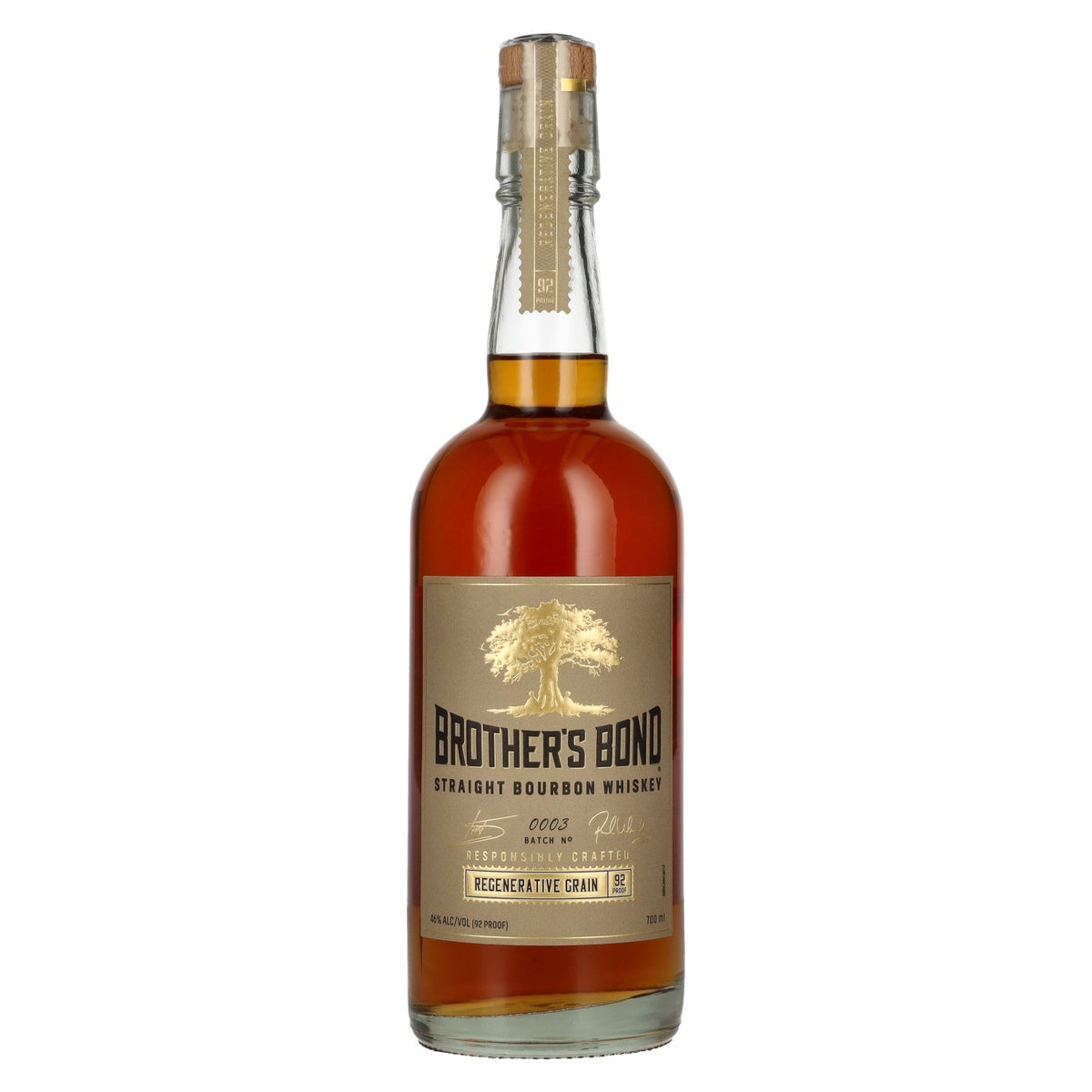 Brother's Bond Regenerative Grain Straight Bourbon Whiskey Batch No. 0003 46% Vol. 0,7l
