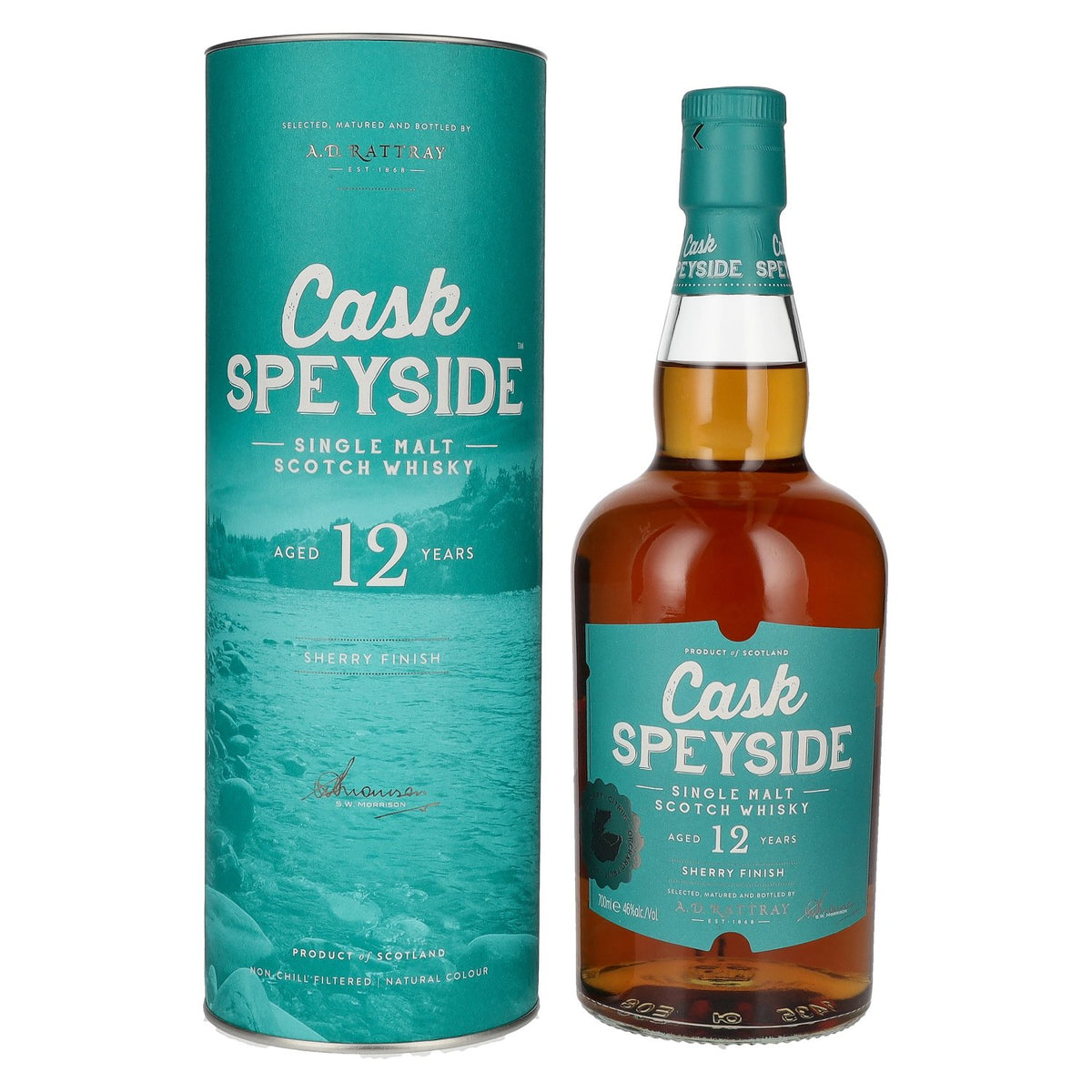 A.D. Rattray Cask SPEYSIDE 12 Years Old Single Malt SHERRY FINISH 46% Vol. 0,7l in Geschenkbox