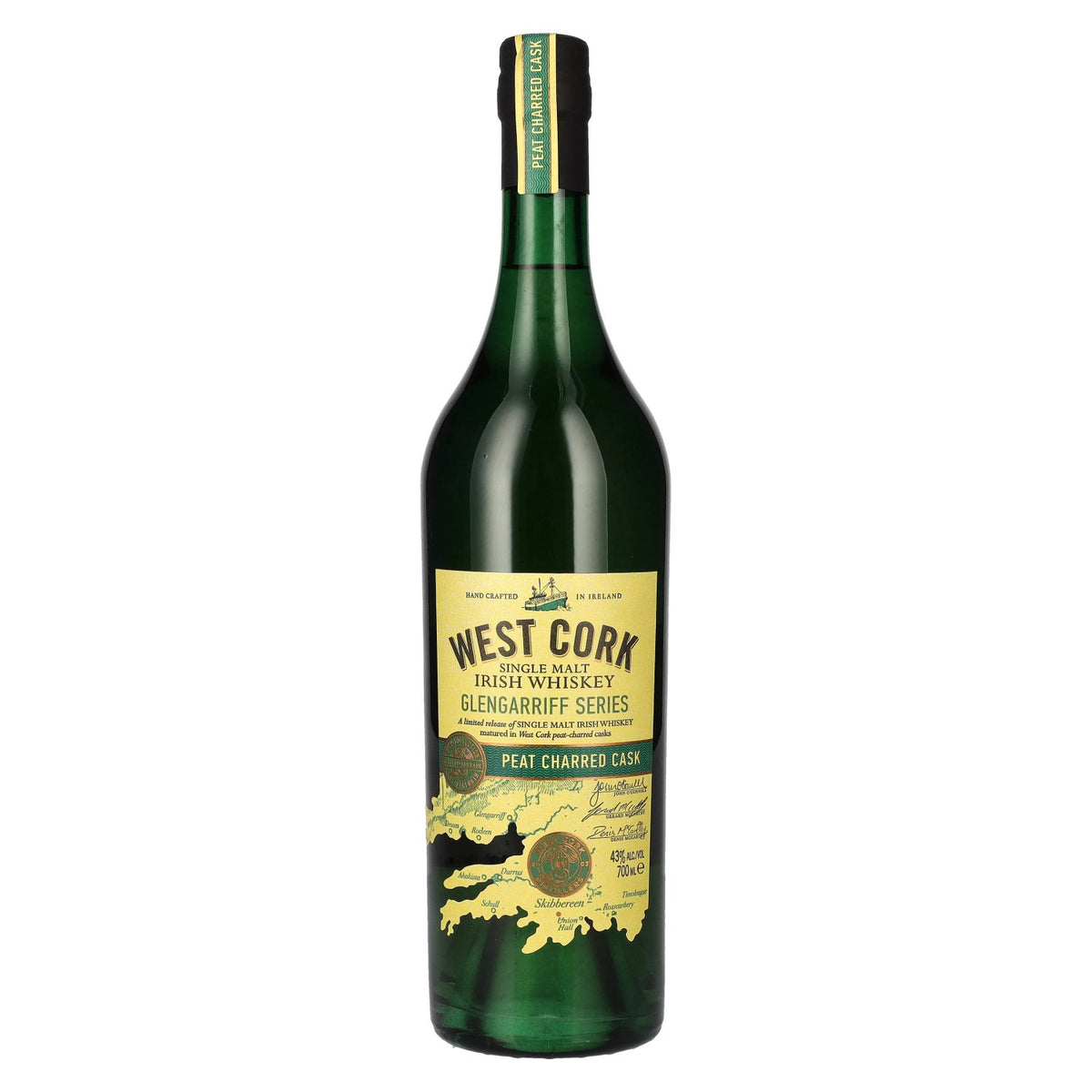 West Cork Glengarriff Series PEAT CHARRED CASK Single Malt Irish Whiskey 43% Vol. 0.7l