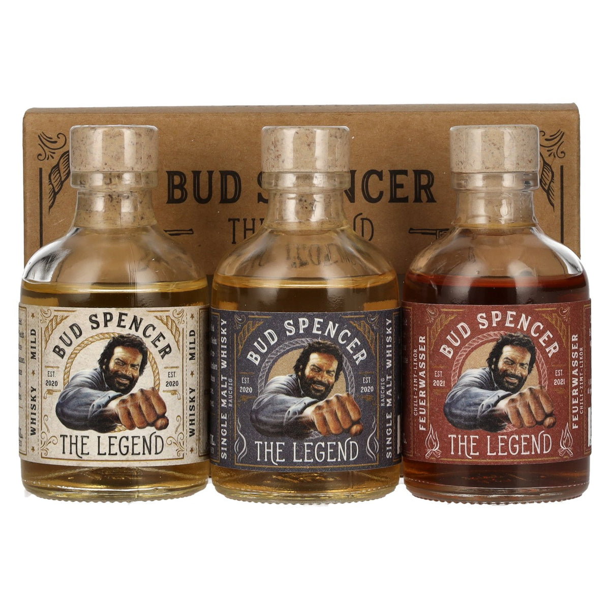 Bud Spencer THE LEGEND Miniset 42,7% Vol. 3x0,05l in Geschenkbox