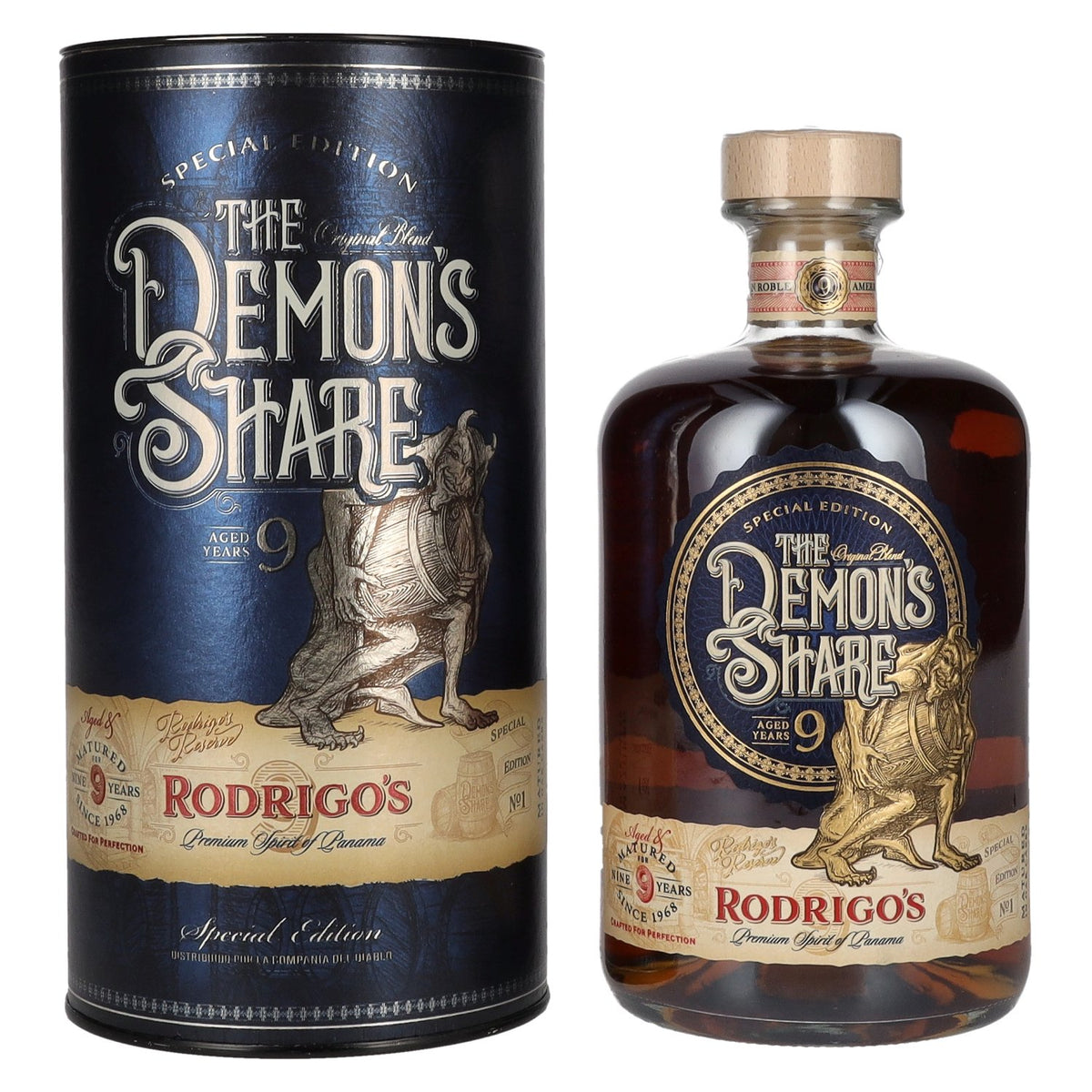 The Demon's Share 9 Years Old Rodrigo's Reserve Special Edition No. 1 40% Vol. 0.7l in Gift Box