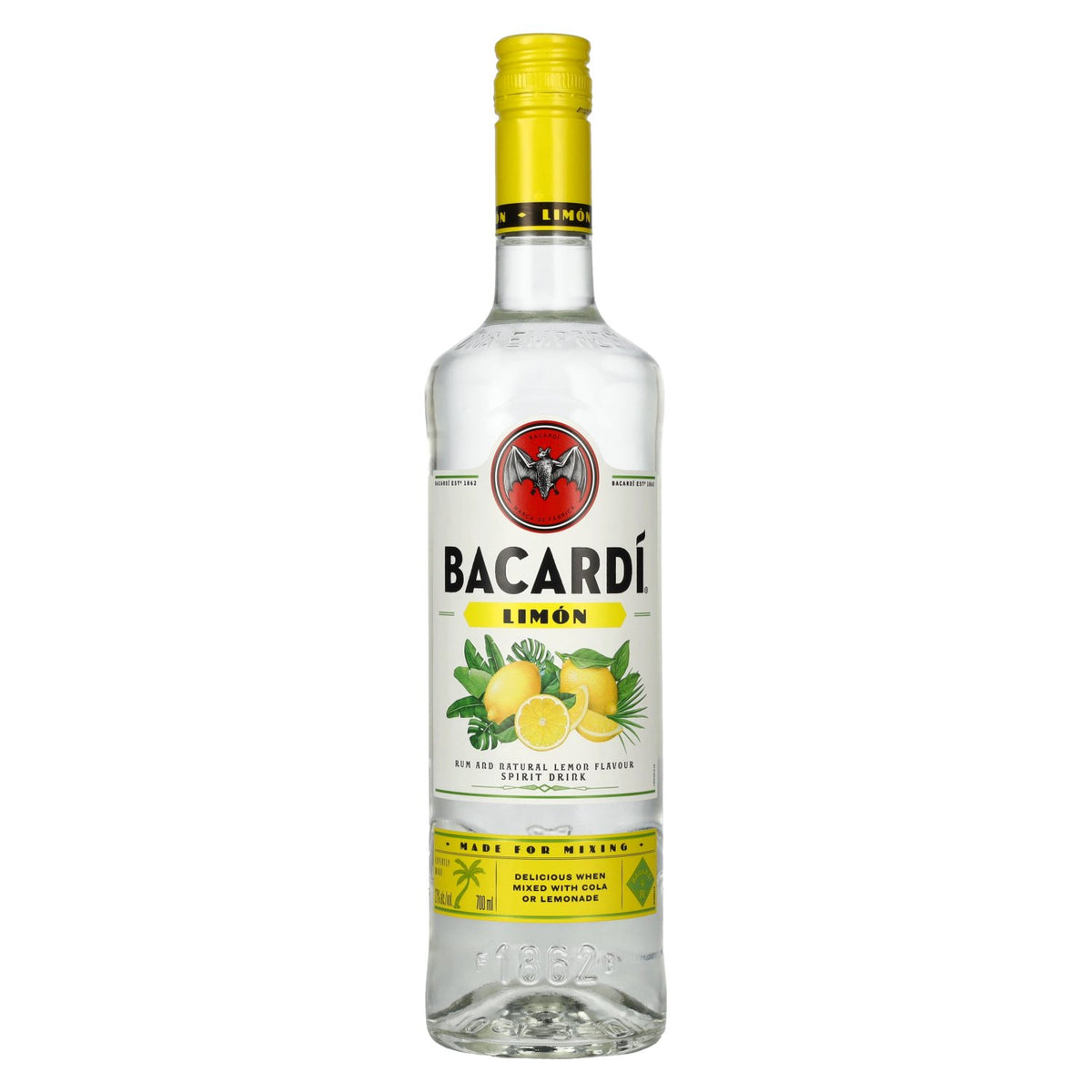 Bacardi LIMÓN Rum with natural flavours, 27% ABV, 0.7 litres