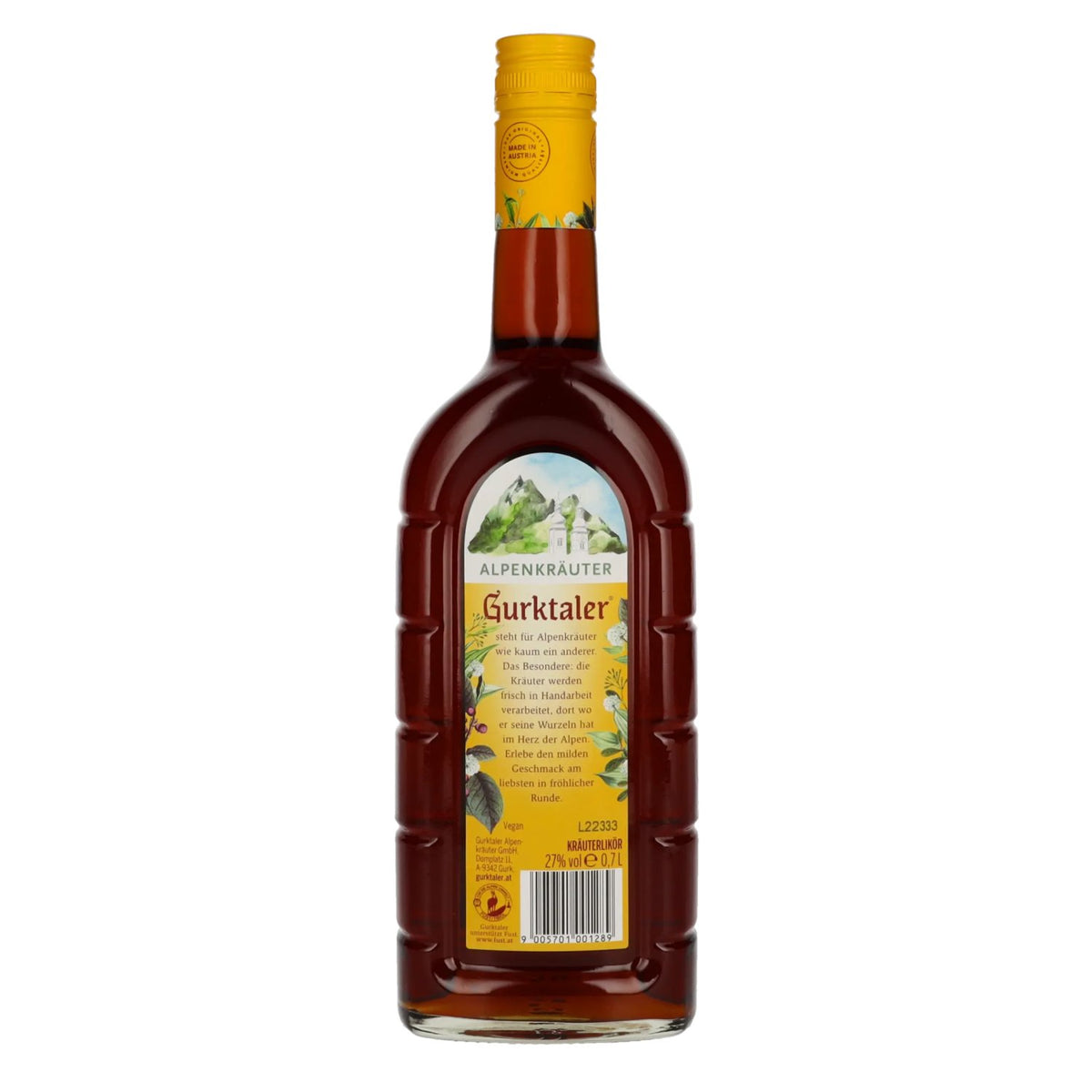 Gurktaler Alpine Herbs 27% ABV 0.7l