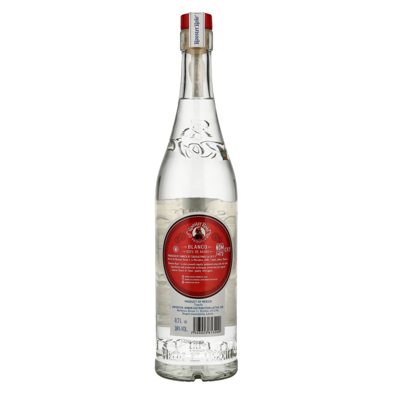 Rooster Rojo BLANCO Tequila 100% de Agave 38% Vol. 0,7l