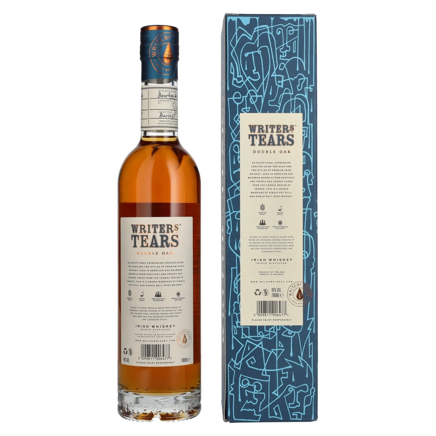 Writer's Tears DOUBLE OAK Irish Whiskey 46% Vol. 0.7l in gift box