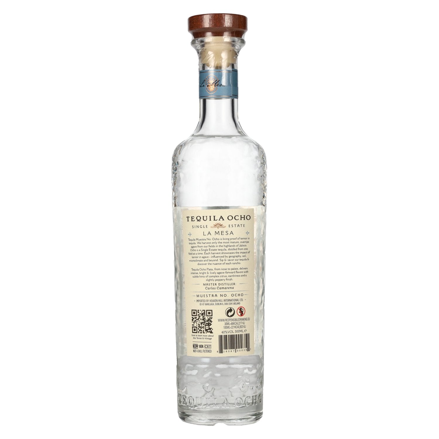 Tequila Ocho Plata LA MESA Single Estate 40% Vol. 0,5l