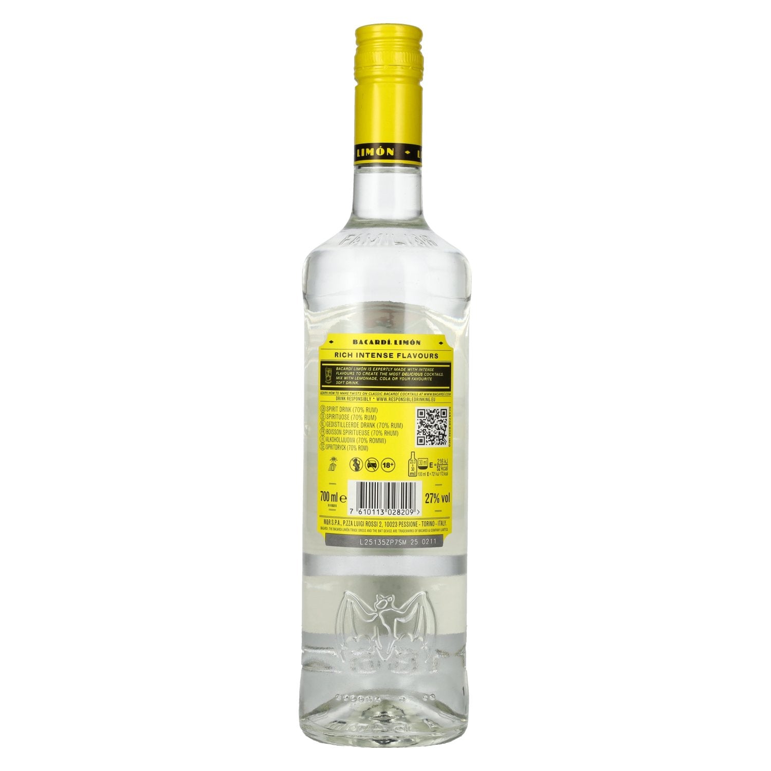 Bacardi LIMÓN Rum With Natural Flavors 27% Vol. 0.7l