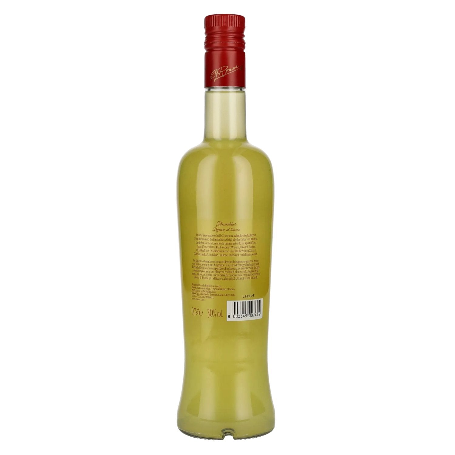 Roner Limoncello Lemon Liqueur 30% Vol. 0.7l