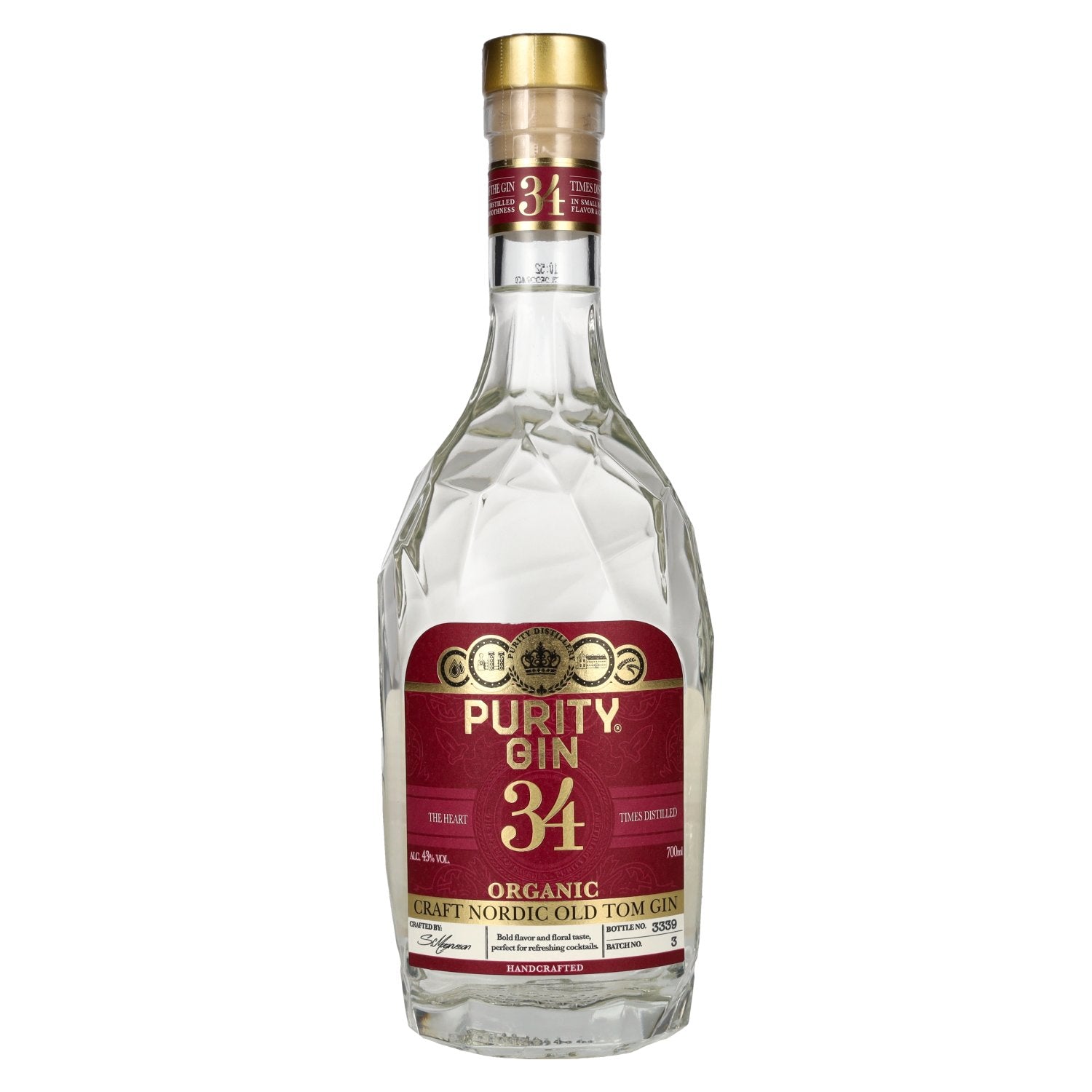 Purity 34 CRAFT NORDIC OLD TOM Organic Gin 43% Vol. 0.7l